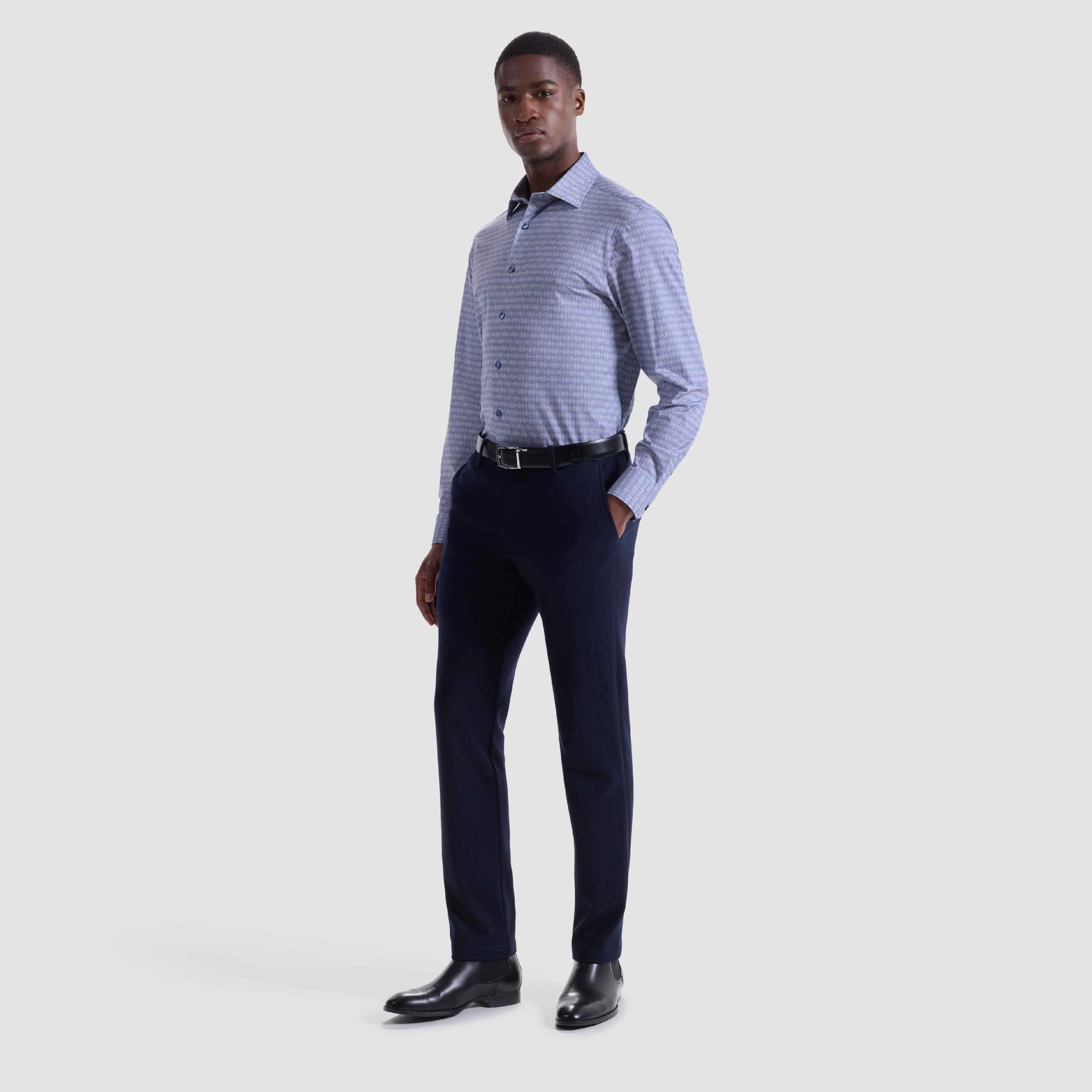 James Geometric OoohCotton Shirt sold by Bugatchi product image thumbnail 5