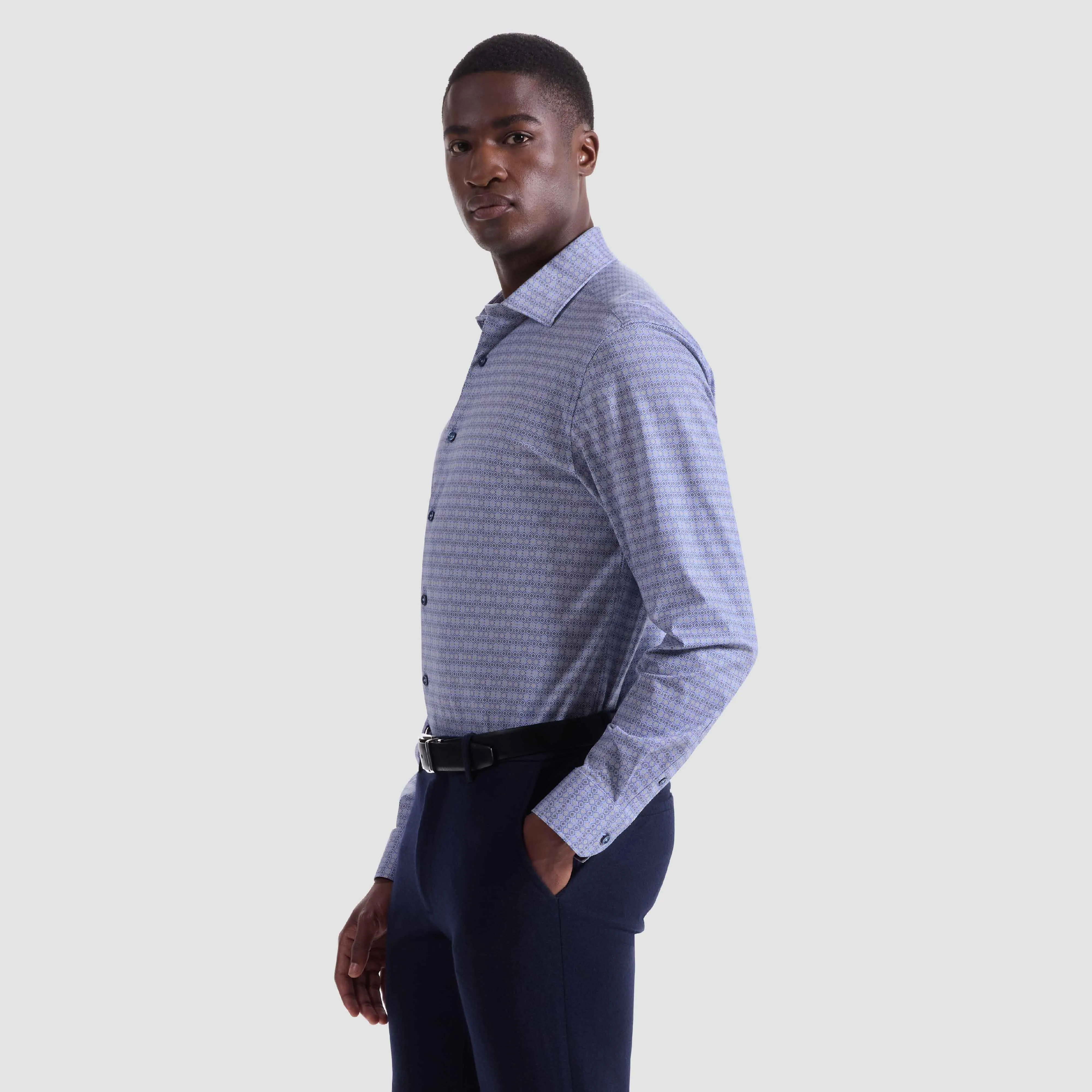 James Geometric OoohCotton Shirt sold by Bugatchi product image thumbnail 3