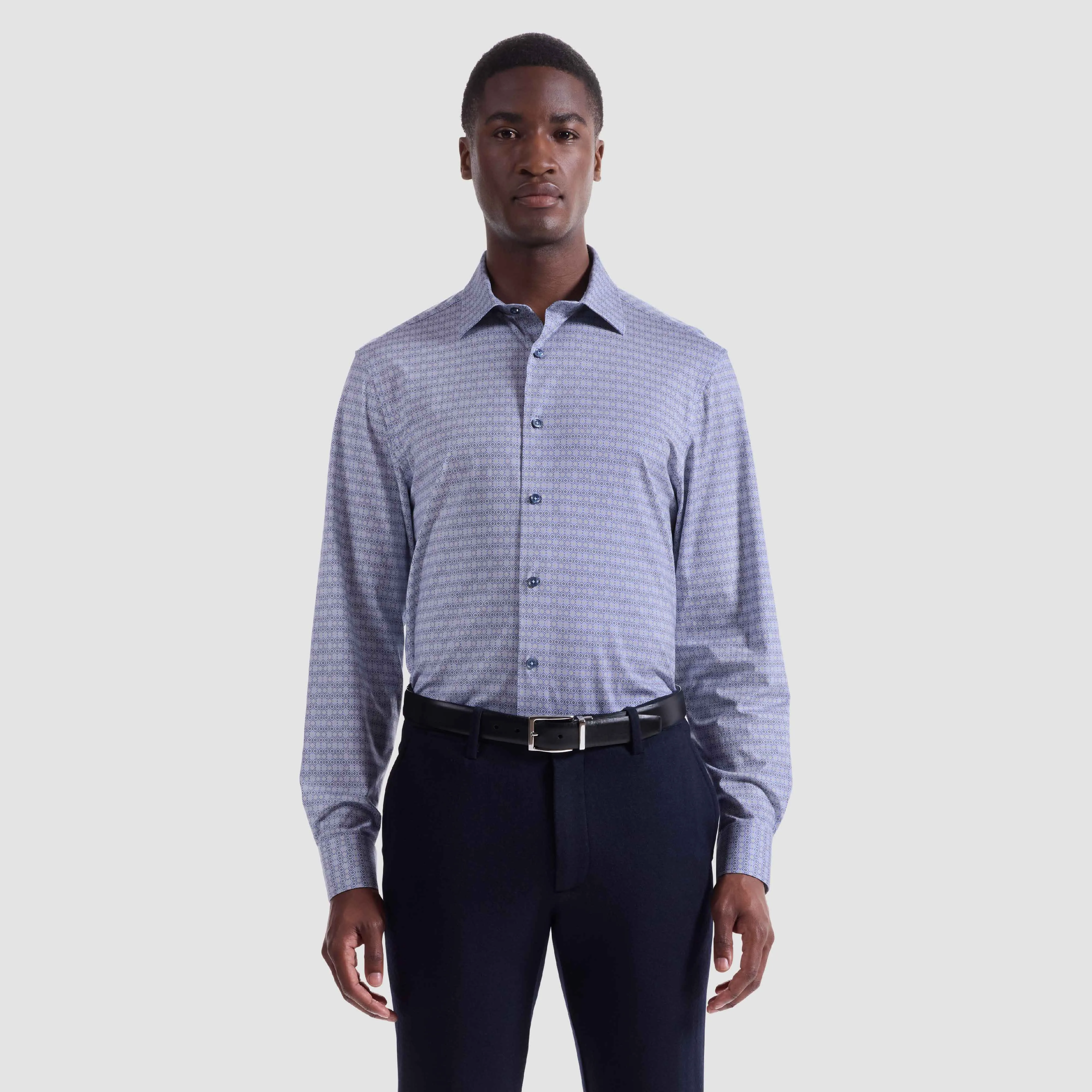 James Geometric OoohCotton Shirt sold by Bugatchi product image thumbnail 2