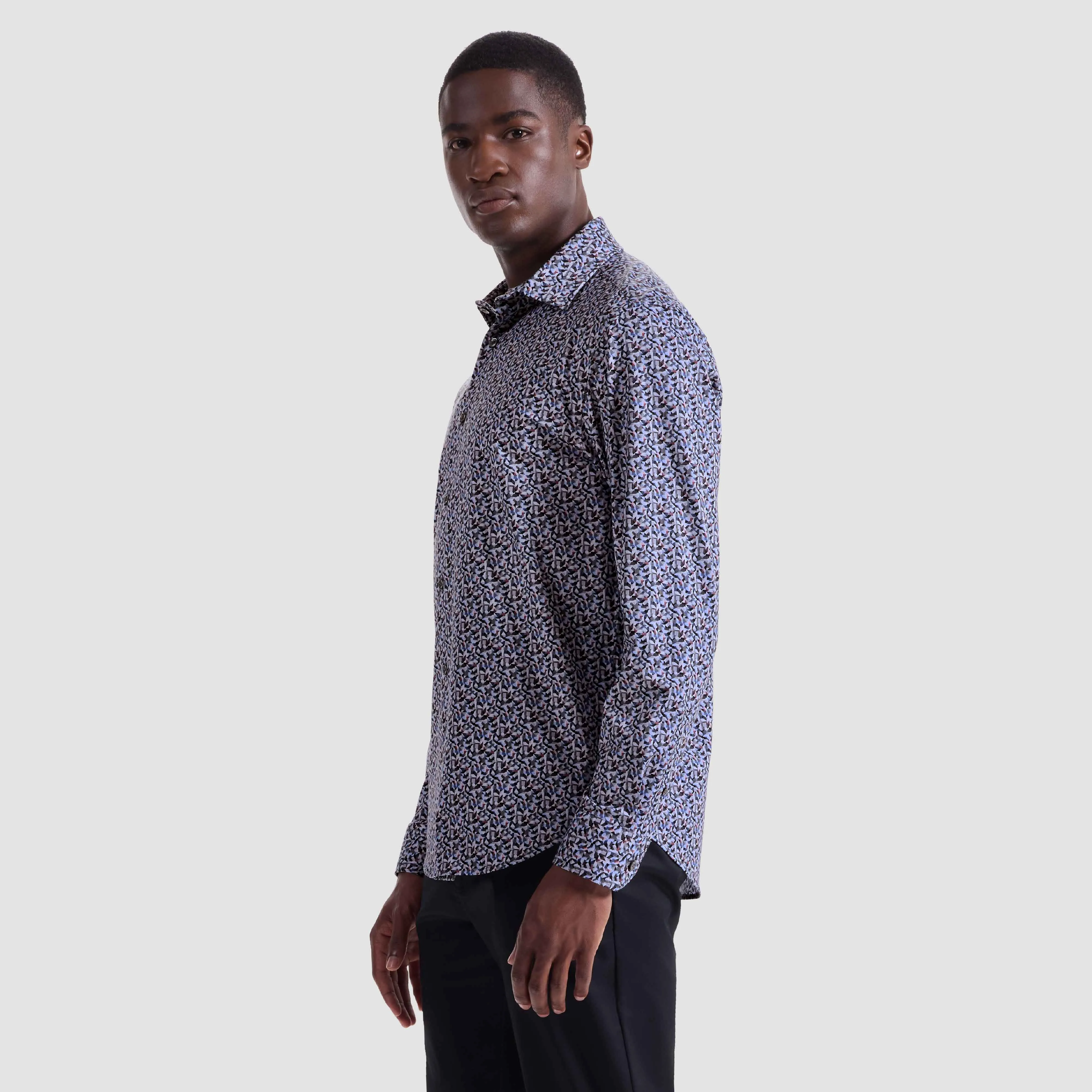 James Geometric OoohCotton Shirt sold by Bugatchi product image thumbnail 3