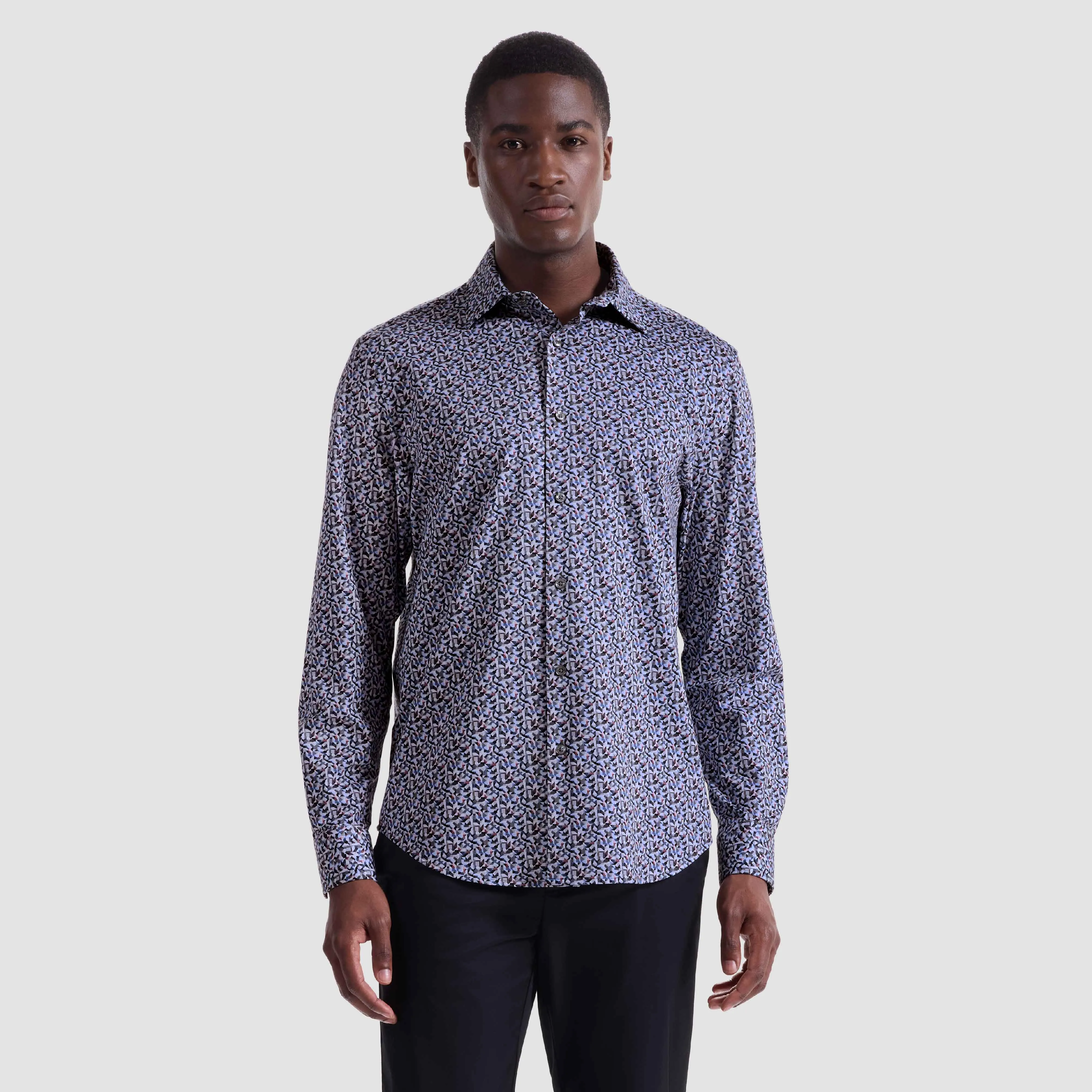 James Geometric OoohCotton Shirt sold by Bugatchi product image thumbnail 2