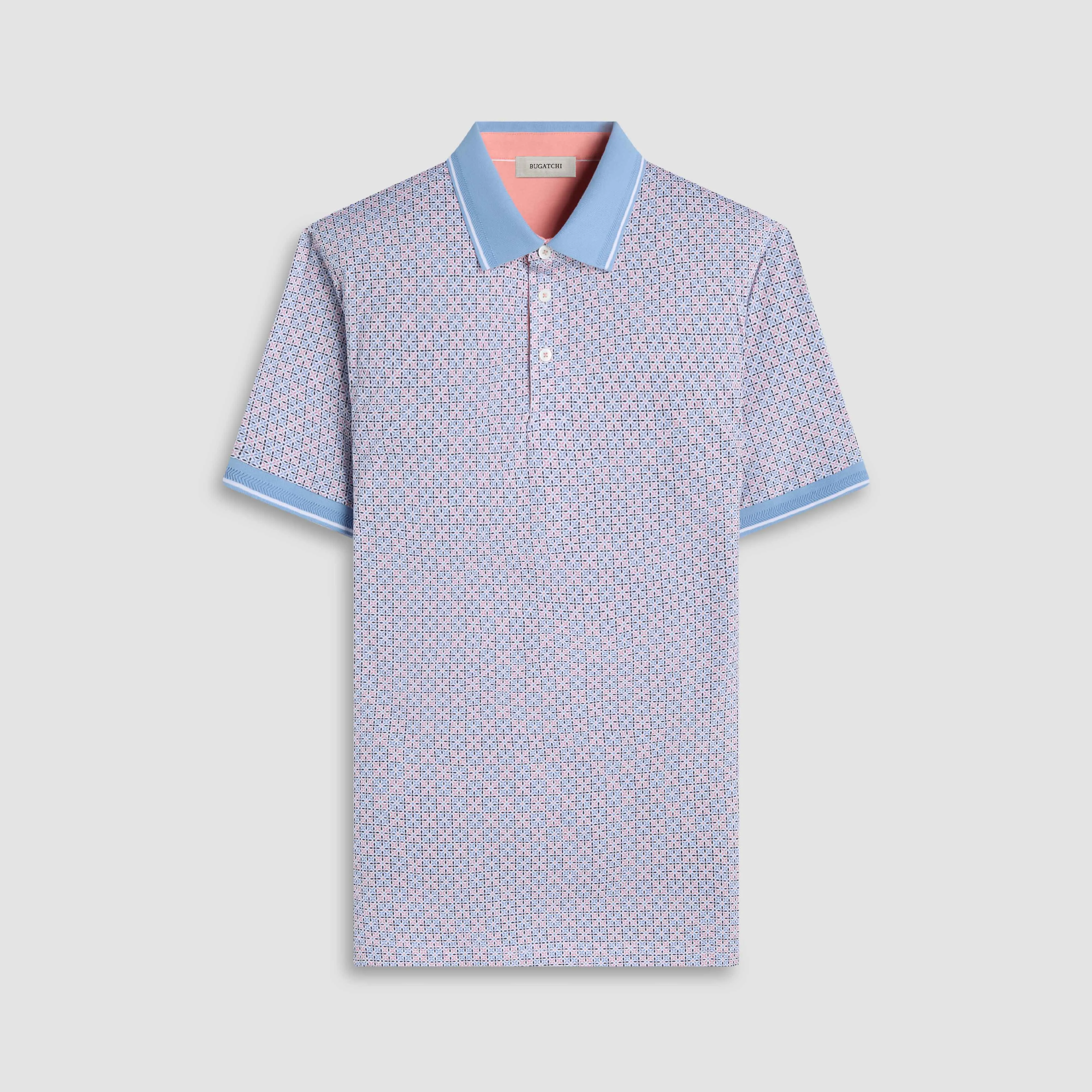 Vance Mosaic OoohCotton Polo Shirt sold by Bugatchi