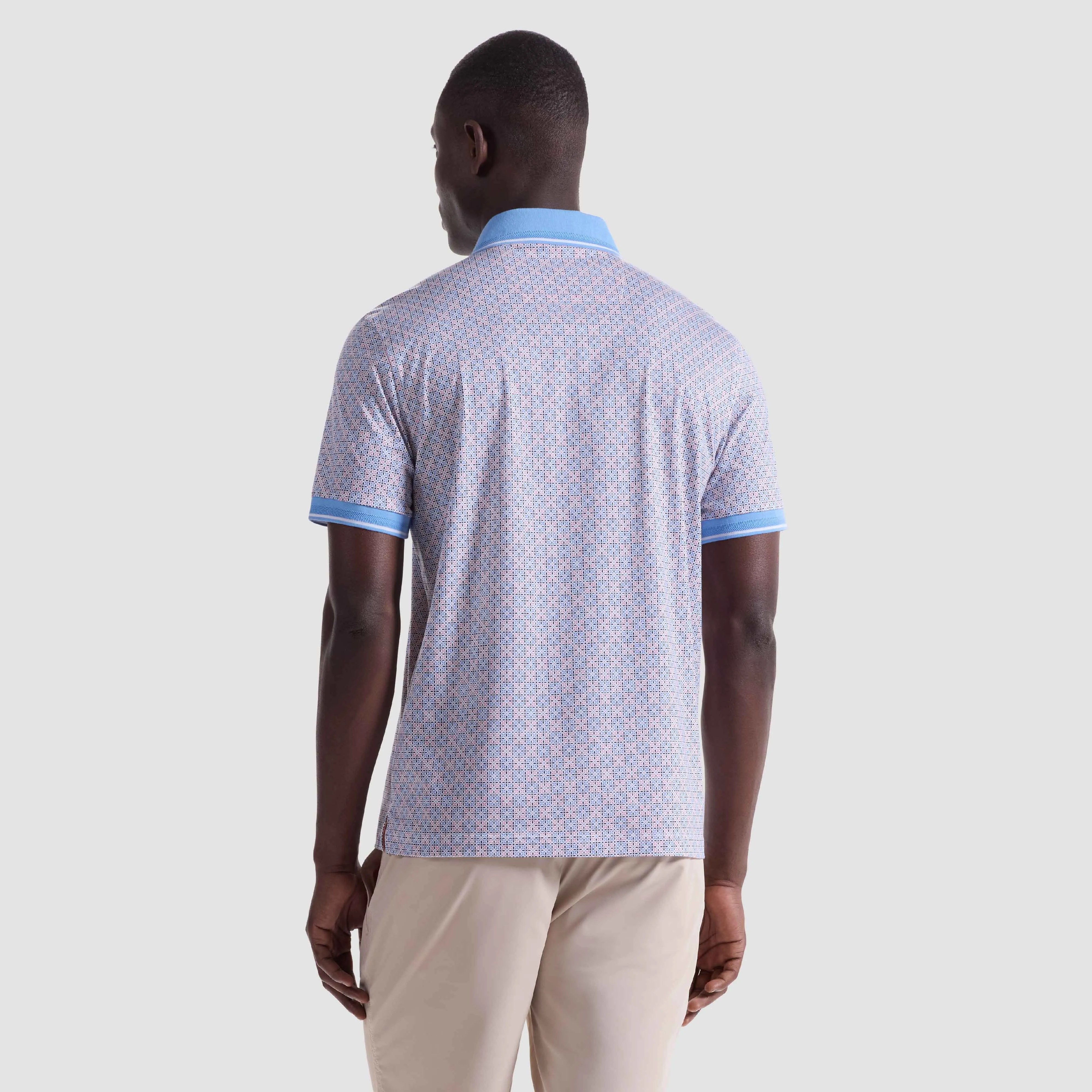 Vance Mosaic OoohCotton Polo Shirt sold by Bugatchi product image thumbnail 4