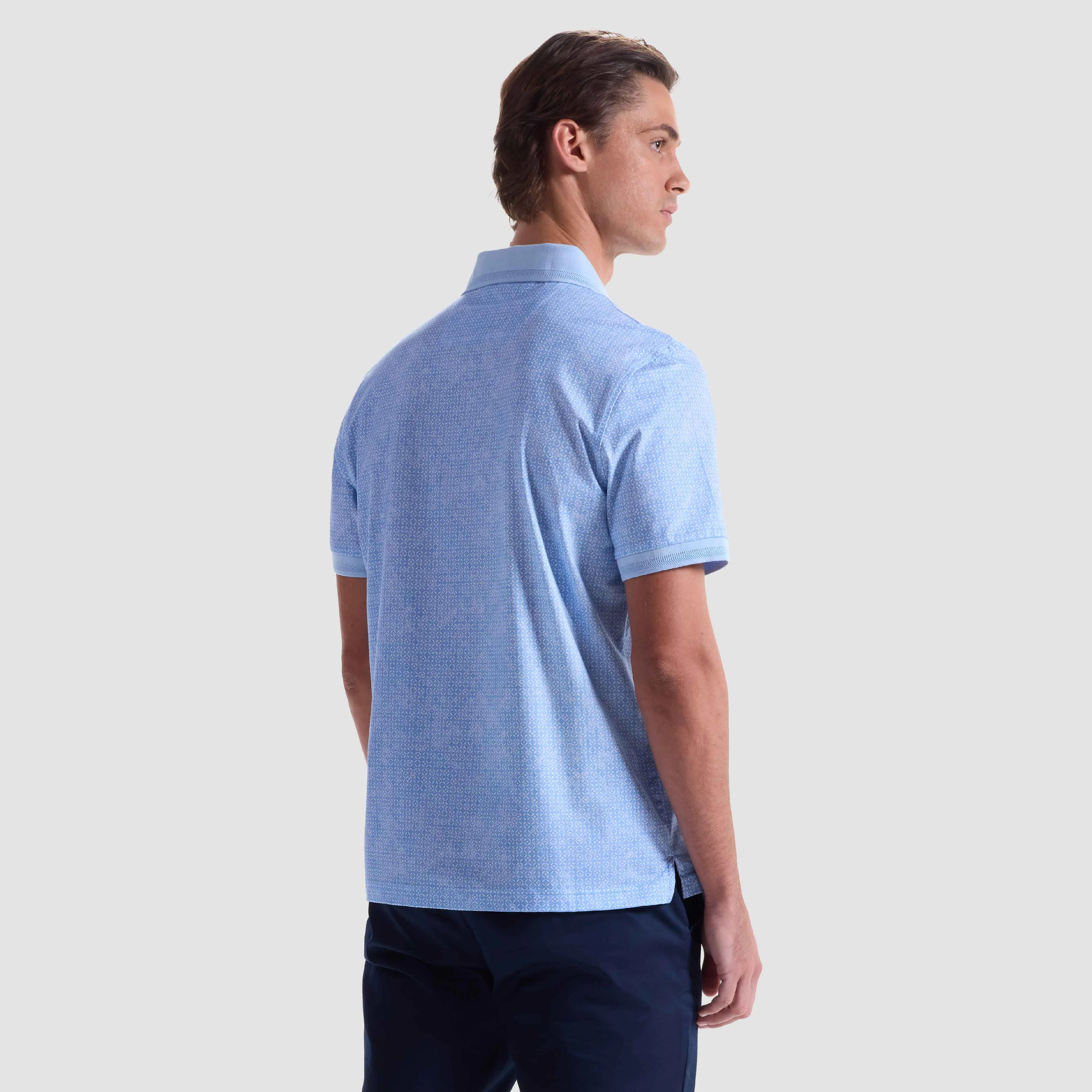 Vasco Geometric OoohCotton Polo Shirt sold by Bugatchi product image thumbnail 4