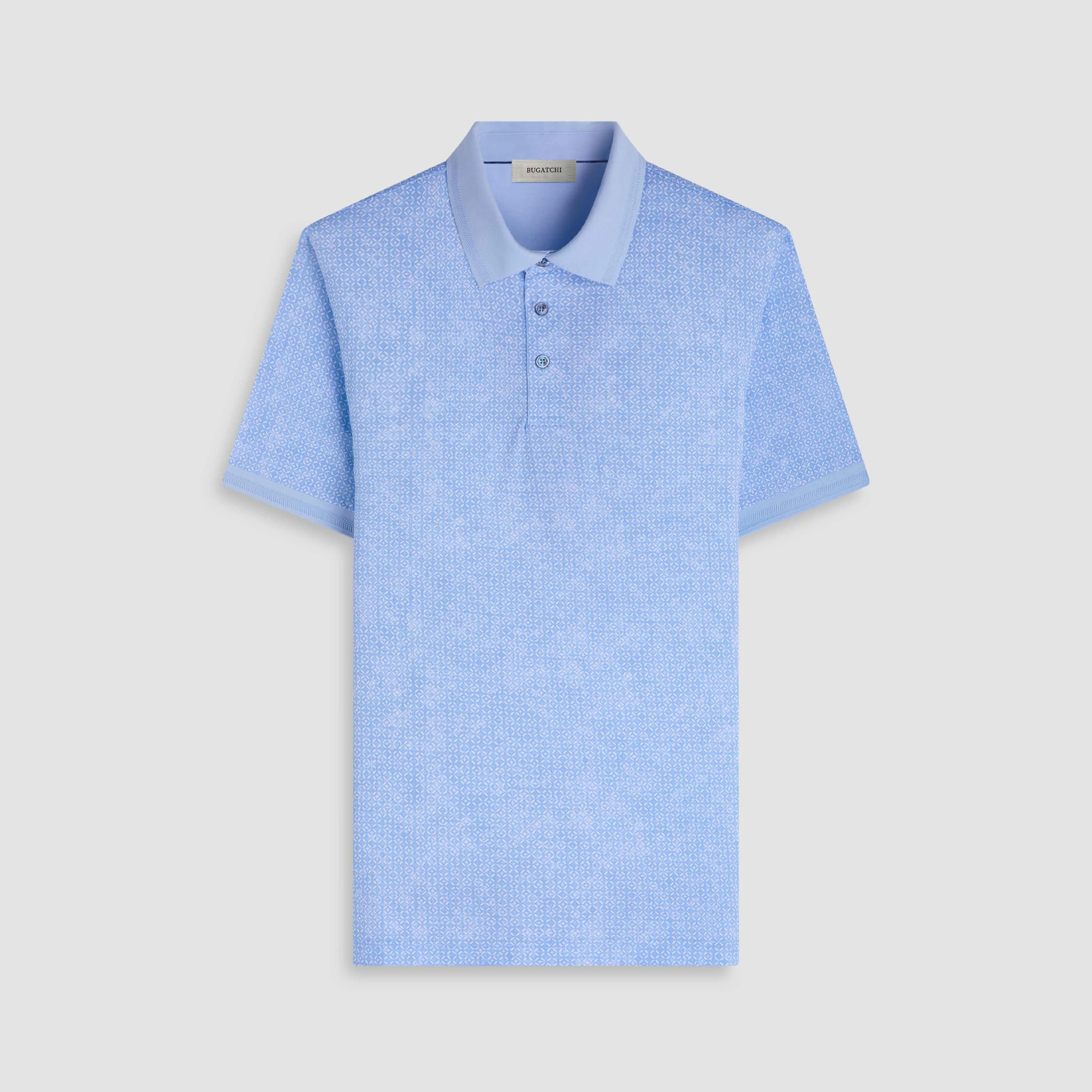 Vasco Geometric OoohCotton Polo Shirt sold by Bugatchi