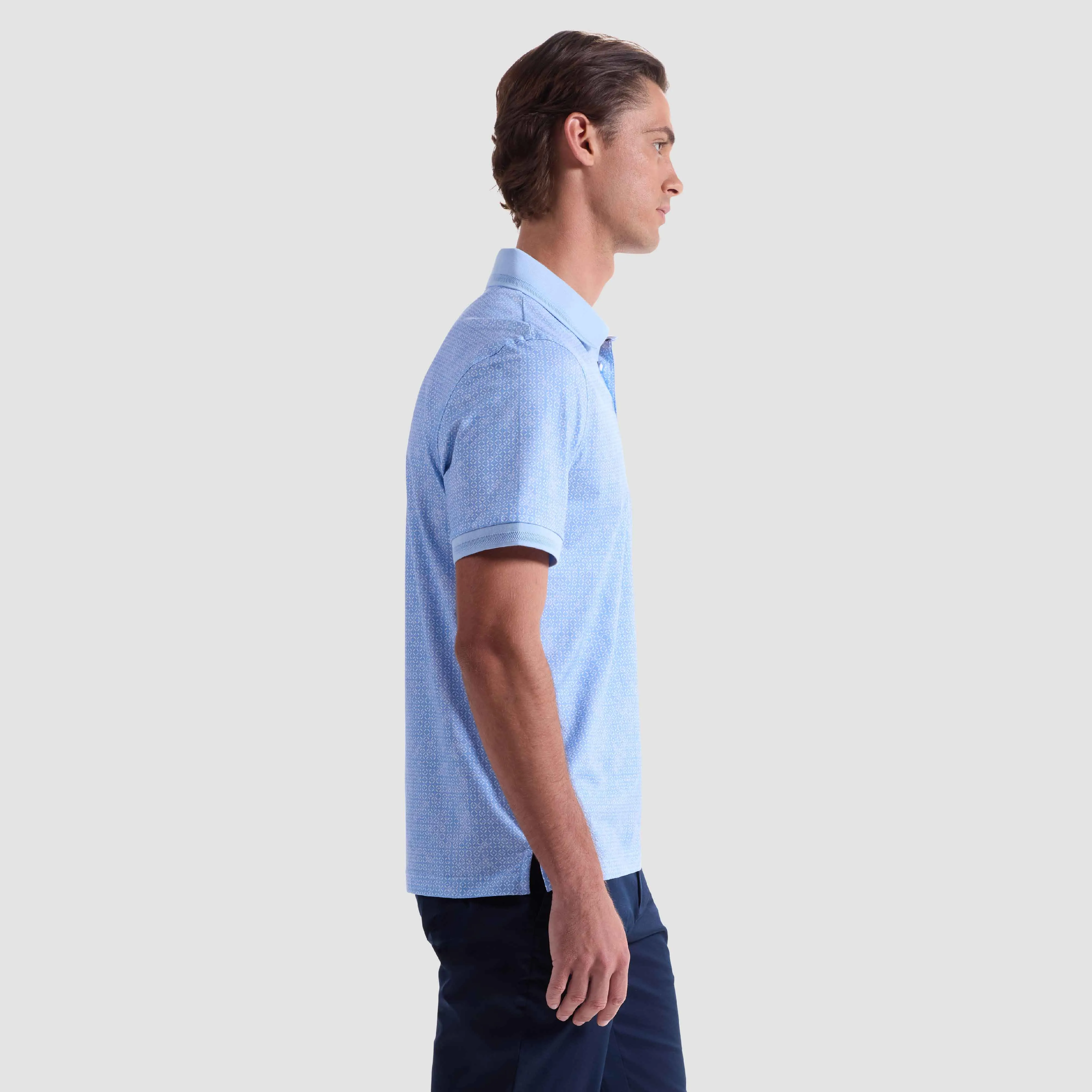 Vasco Geometric OoohCotton Polo Shirt sold by Bugatchi product image thumbnail 3