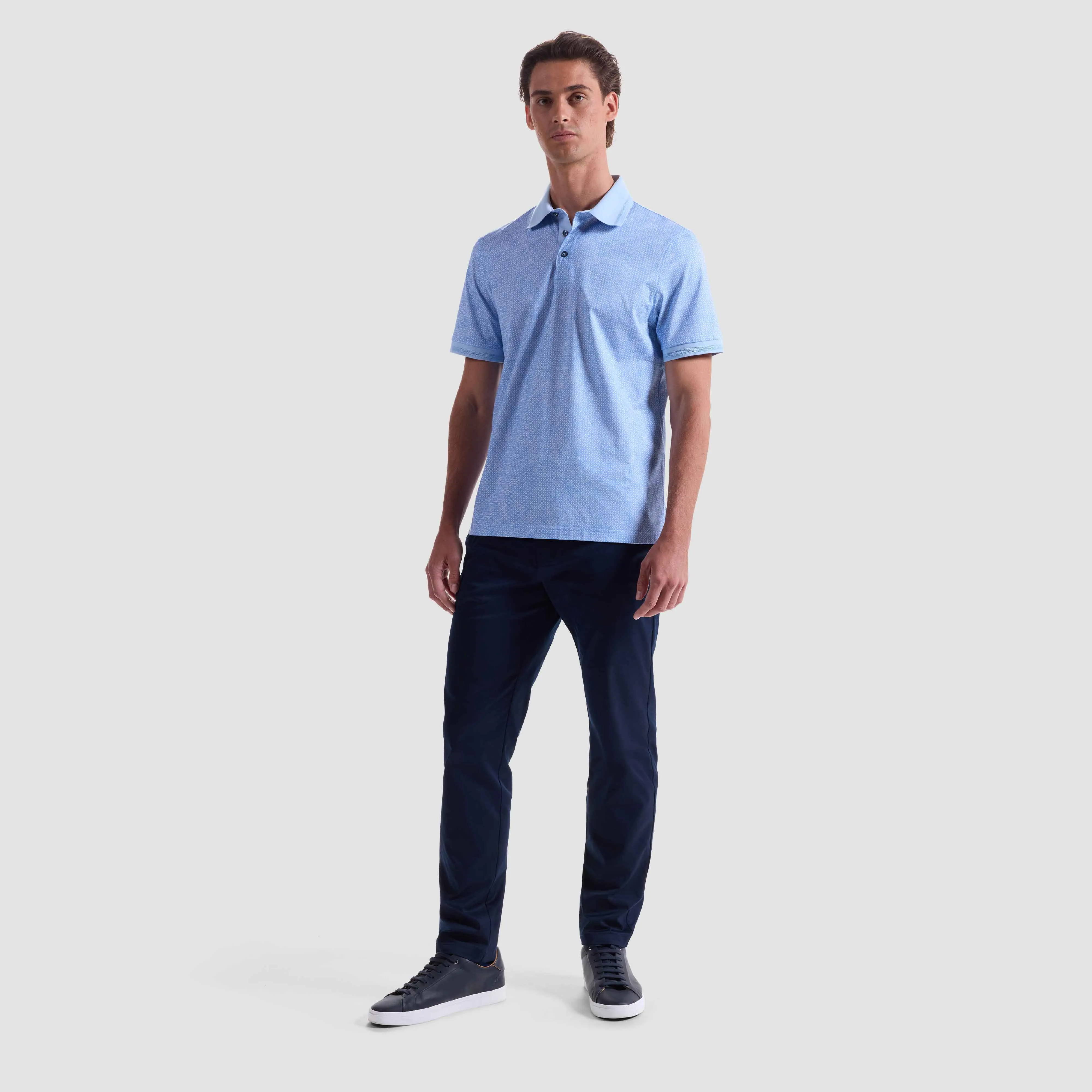 Vasco Geometric OoohCotton Polo Shirt sold by Bugatchi product image thumbnail 5