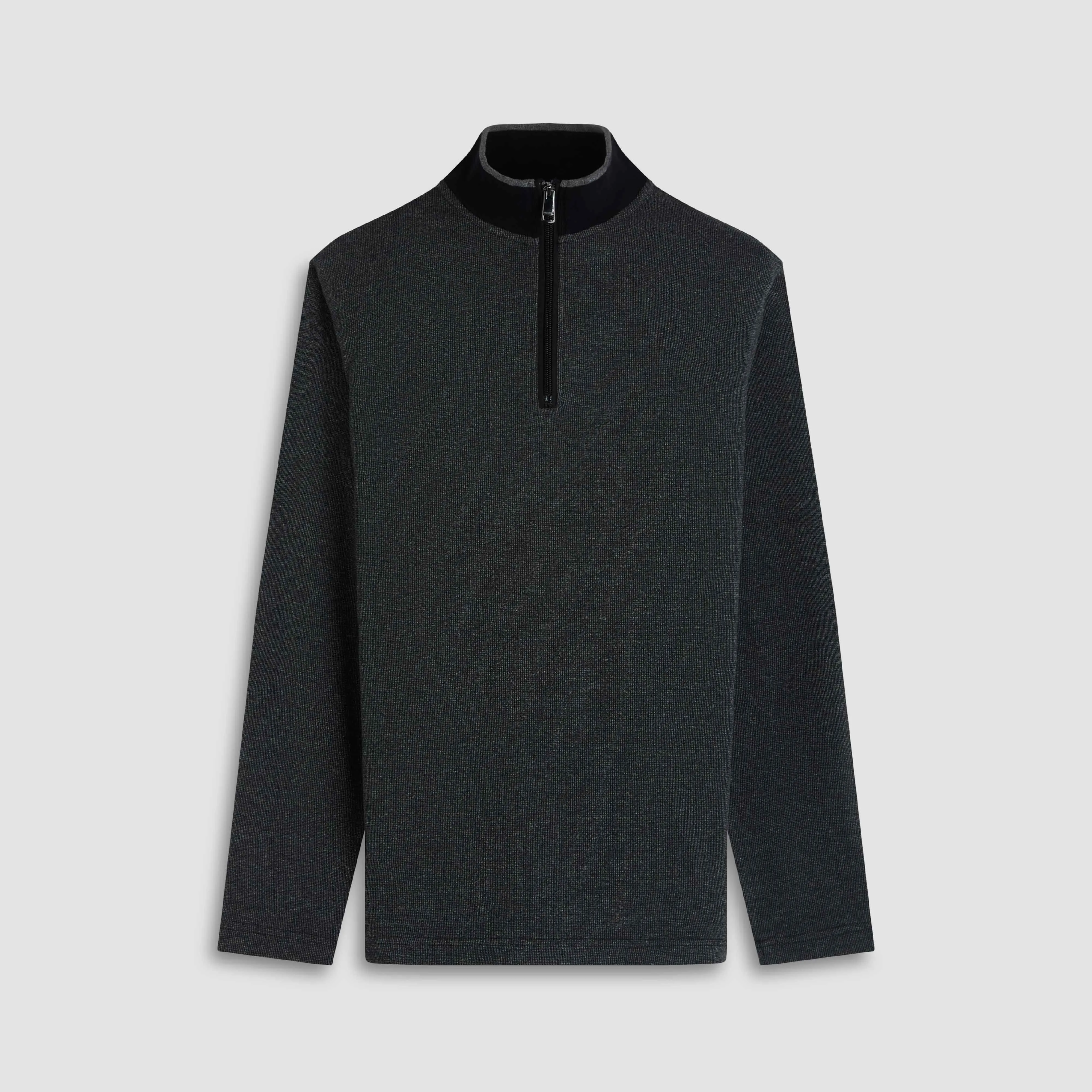 Pique Quarter Zip Pullover sold by Bugatchi