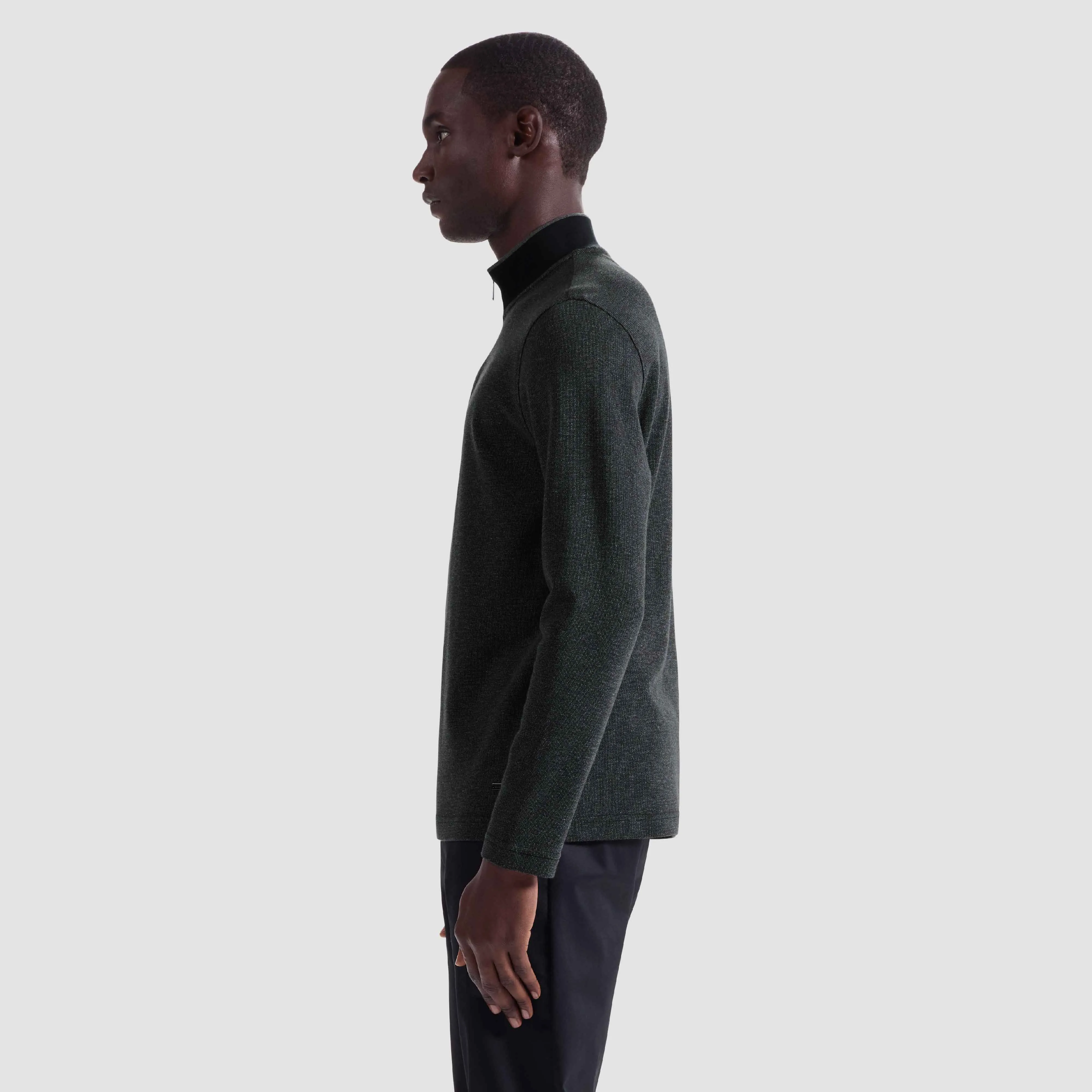 Pique Quarter Zip Pullover sold by Bugatchi product image thumbnail 3