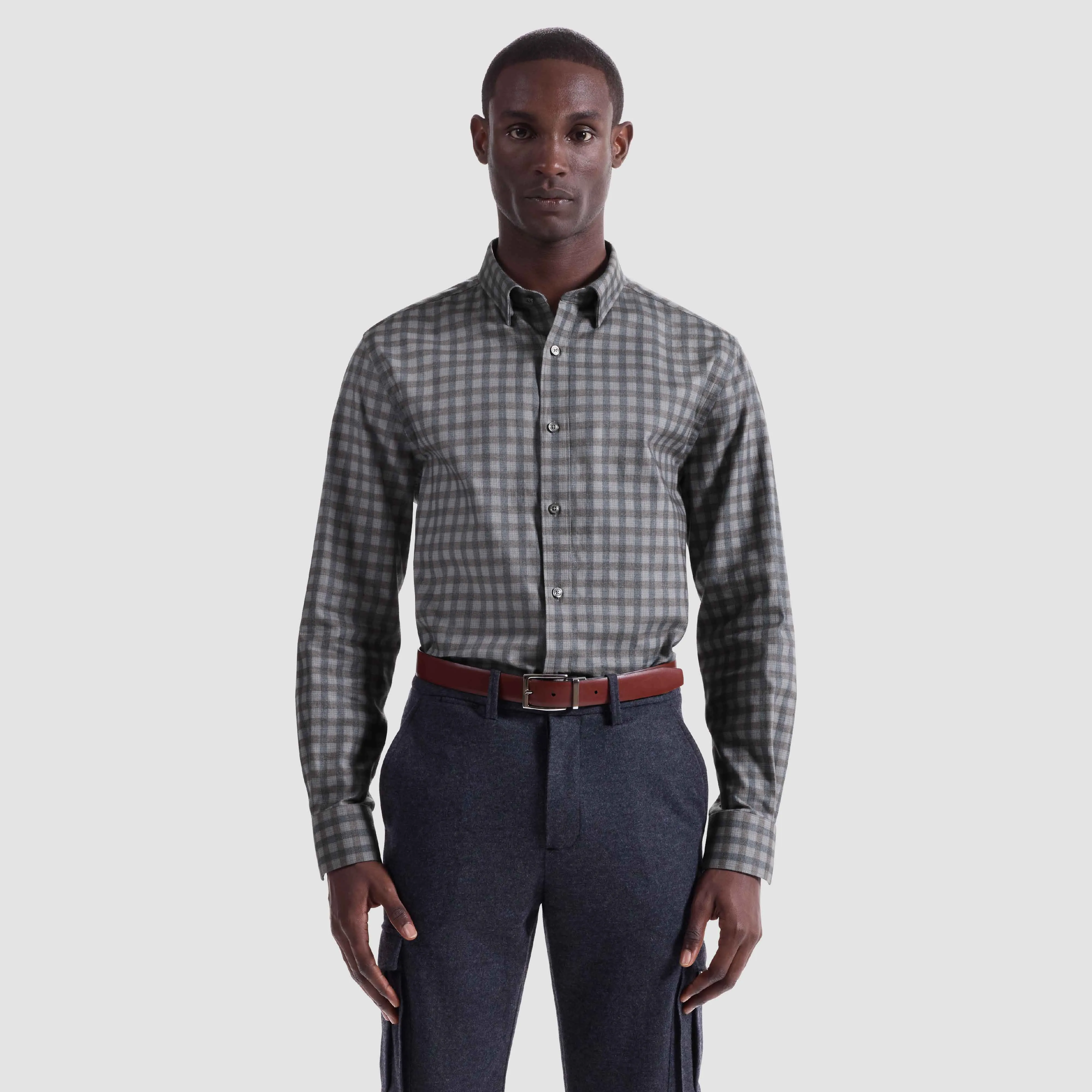 Karl Gingham Shirt sold by Bugatchi product image thumbnail 2