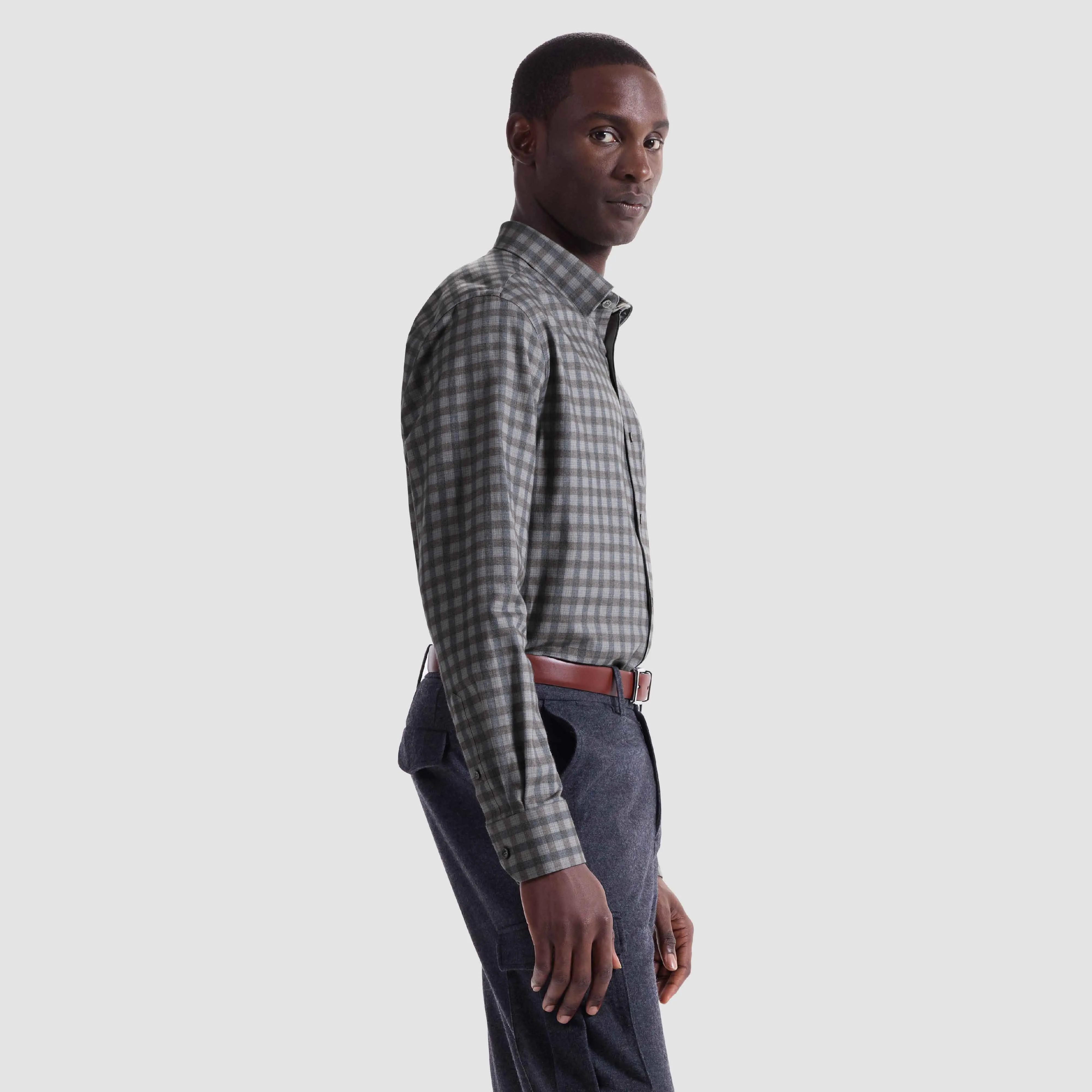 Karl Gingham Shirt sold by Bugatchi product image thumbnail 3