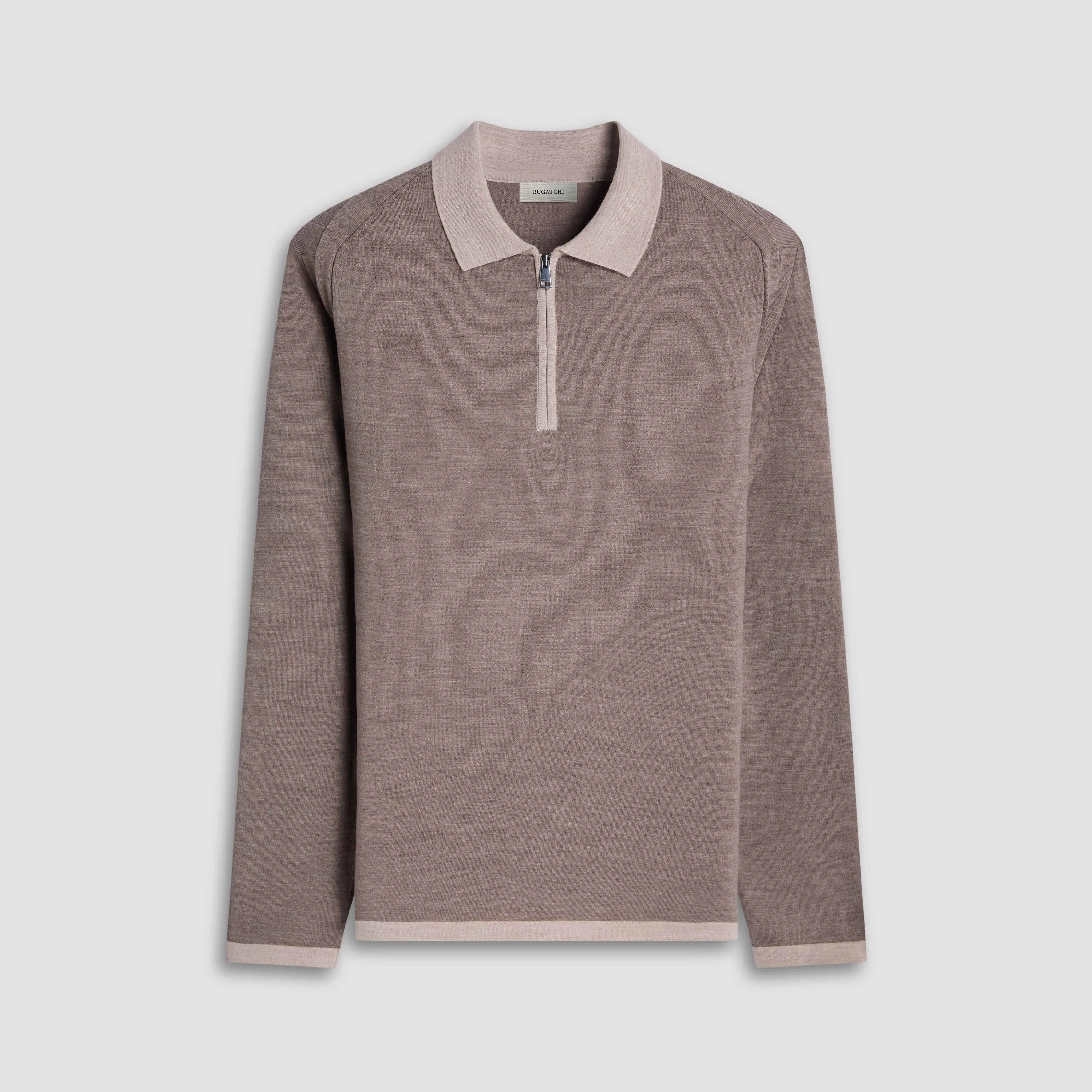Melange Quarter Zip Polo Sweater sold by Bugatchi product image thumbnail 2