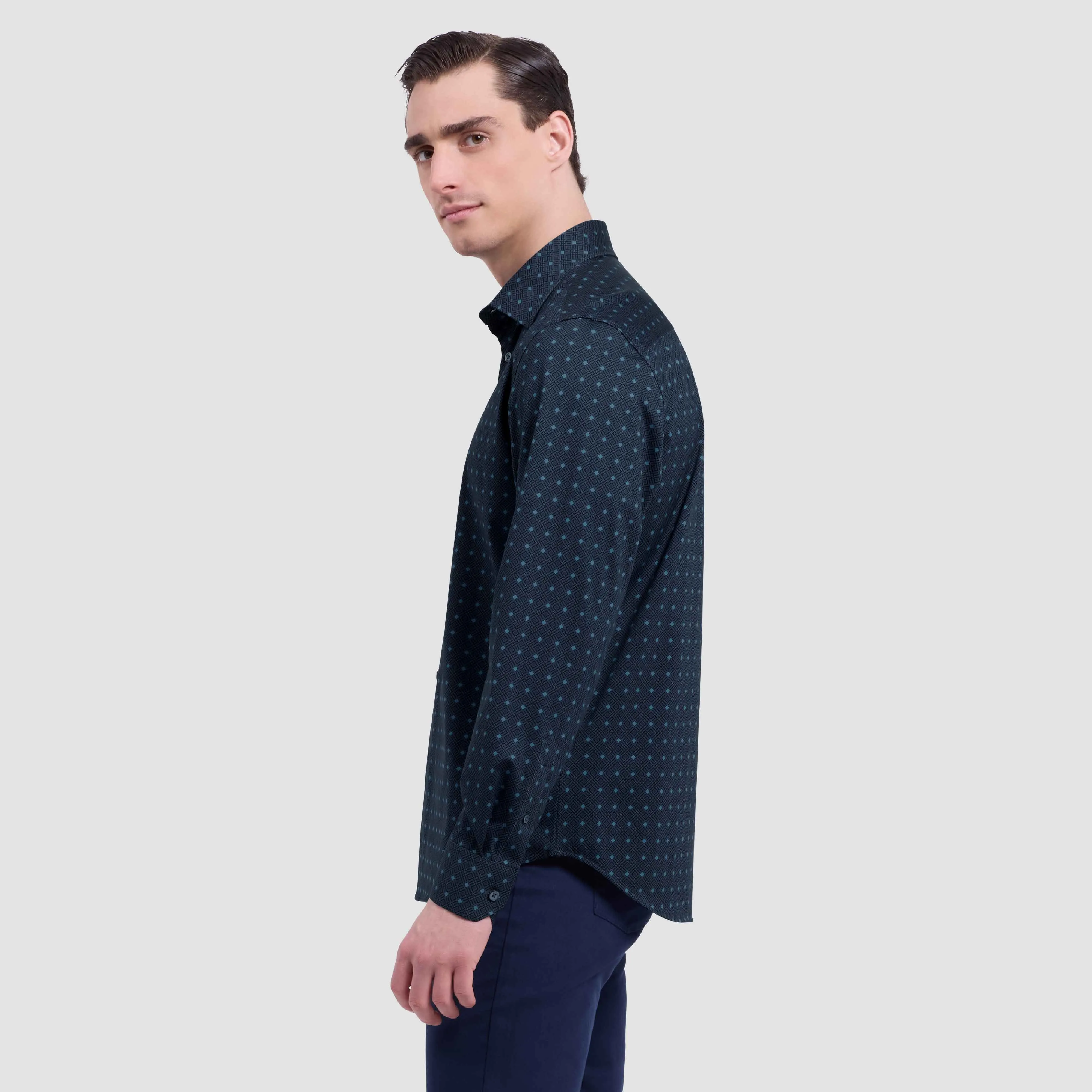 James Geometric OoohCotton Shirt sold by Bugatchi product image thumbnail 3
