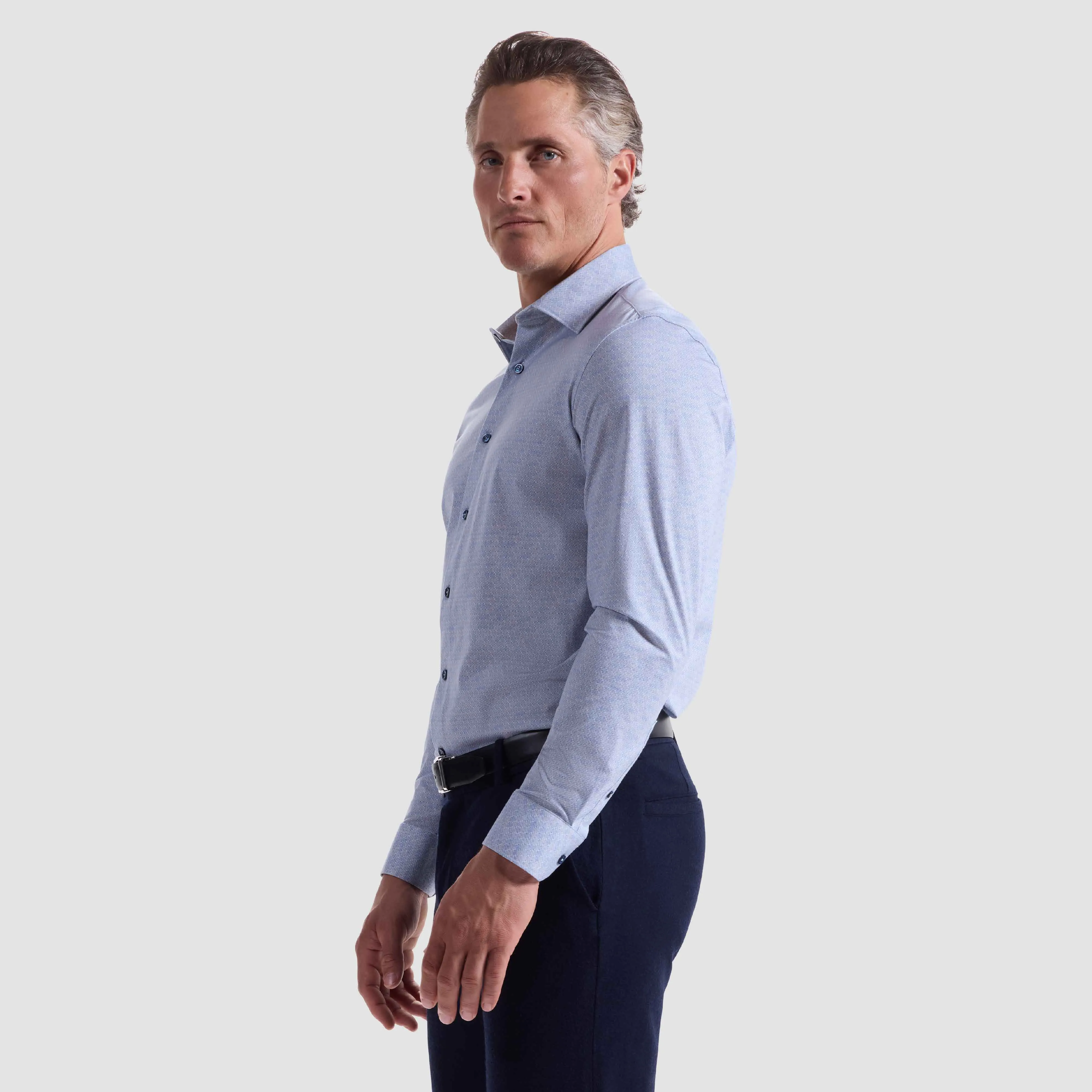 James Geometric OoohCotton Shirt sold by Bugatchi product image thumbnail 3