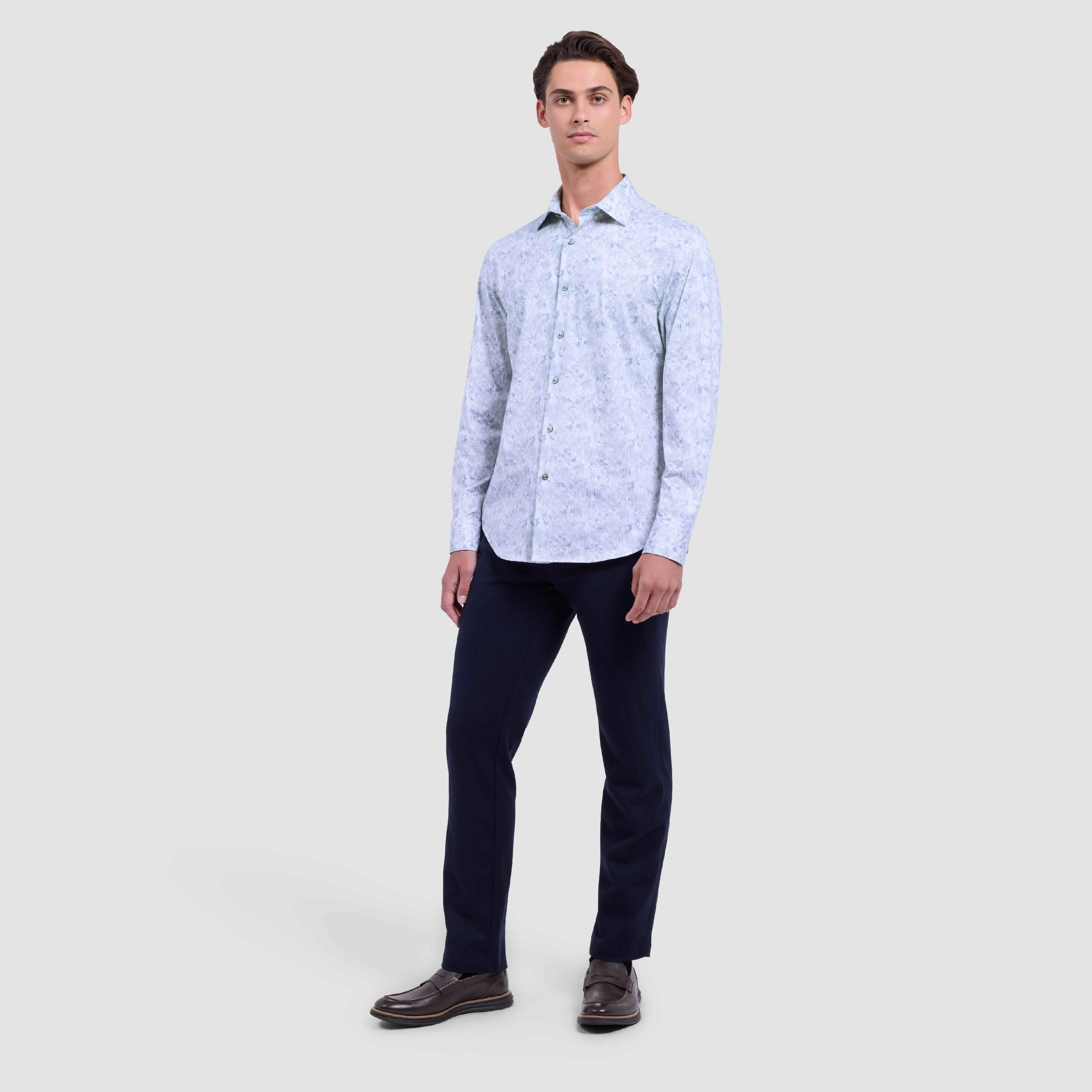 James Striped Abstract OoohCotton Shirt sold by Bugatchi product image thumbnail 5