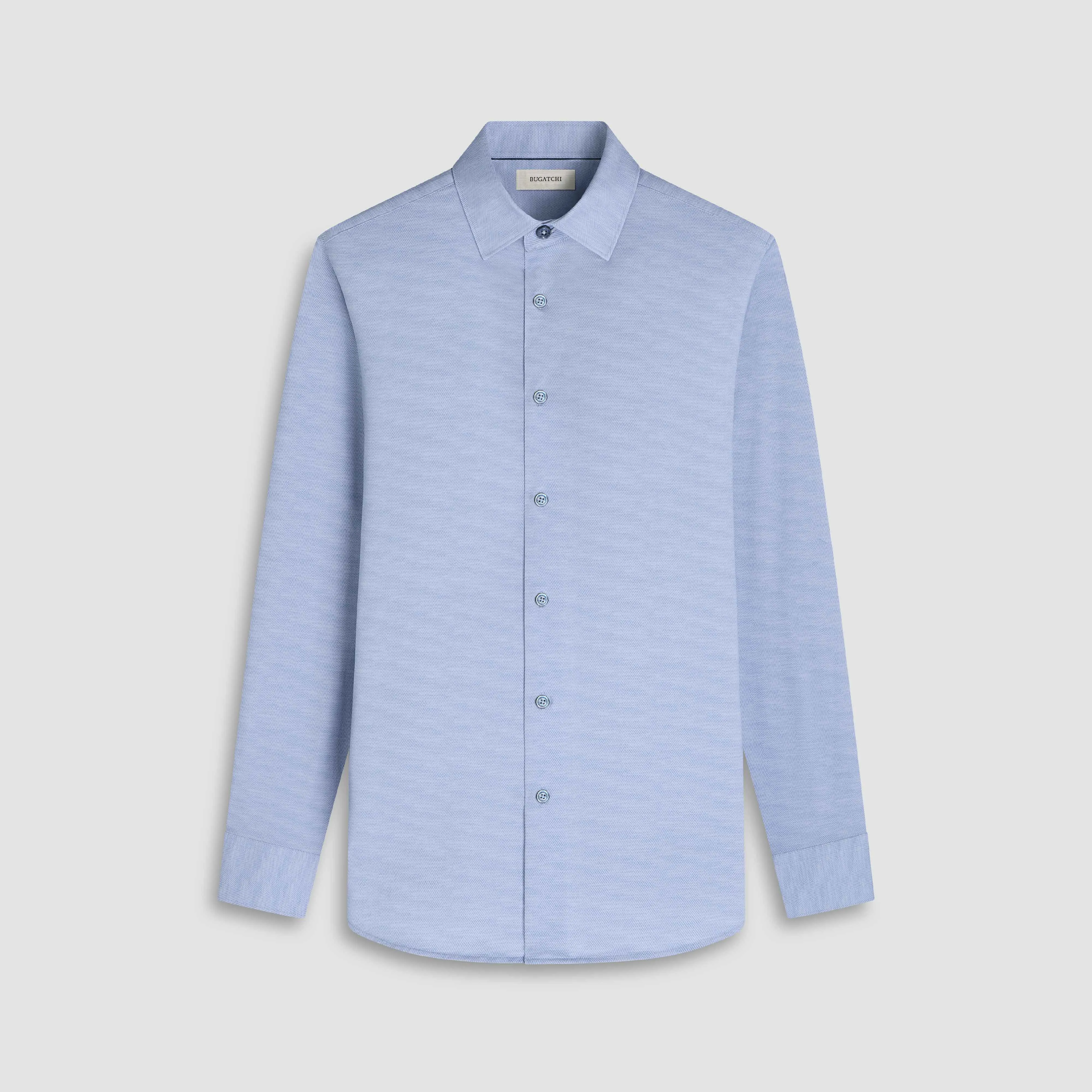 James Herringbone OoohCotton Shirt sold by Bugatchi