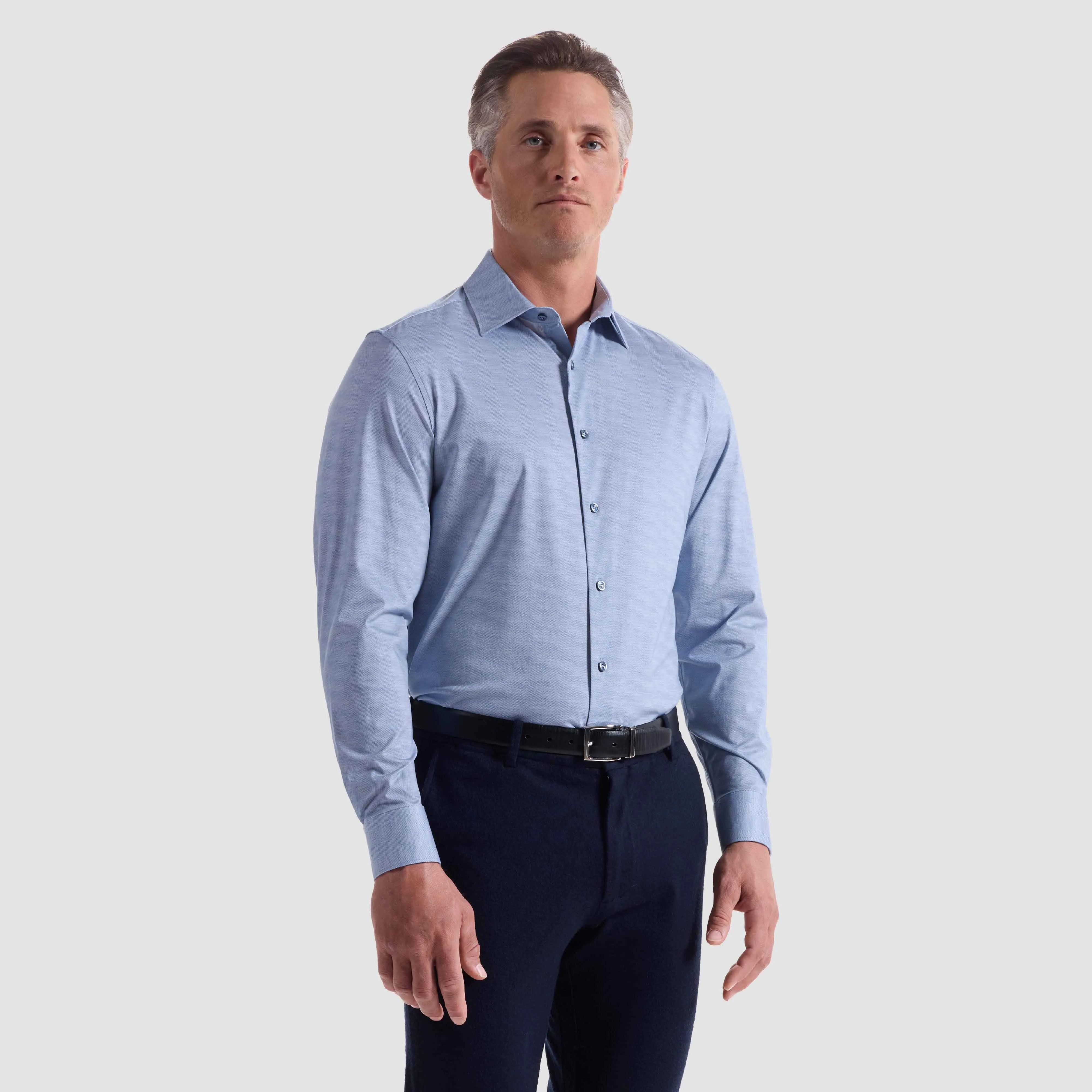 James Herringbone OoohCotton Shirt sold by Bugatchi product image thumbnail 2