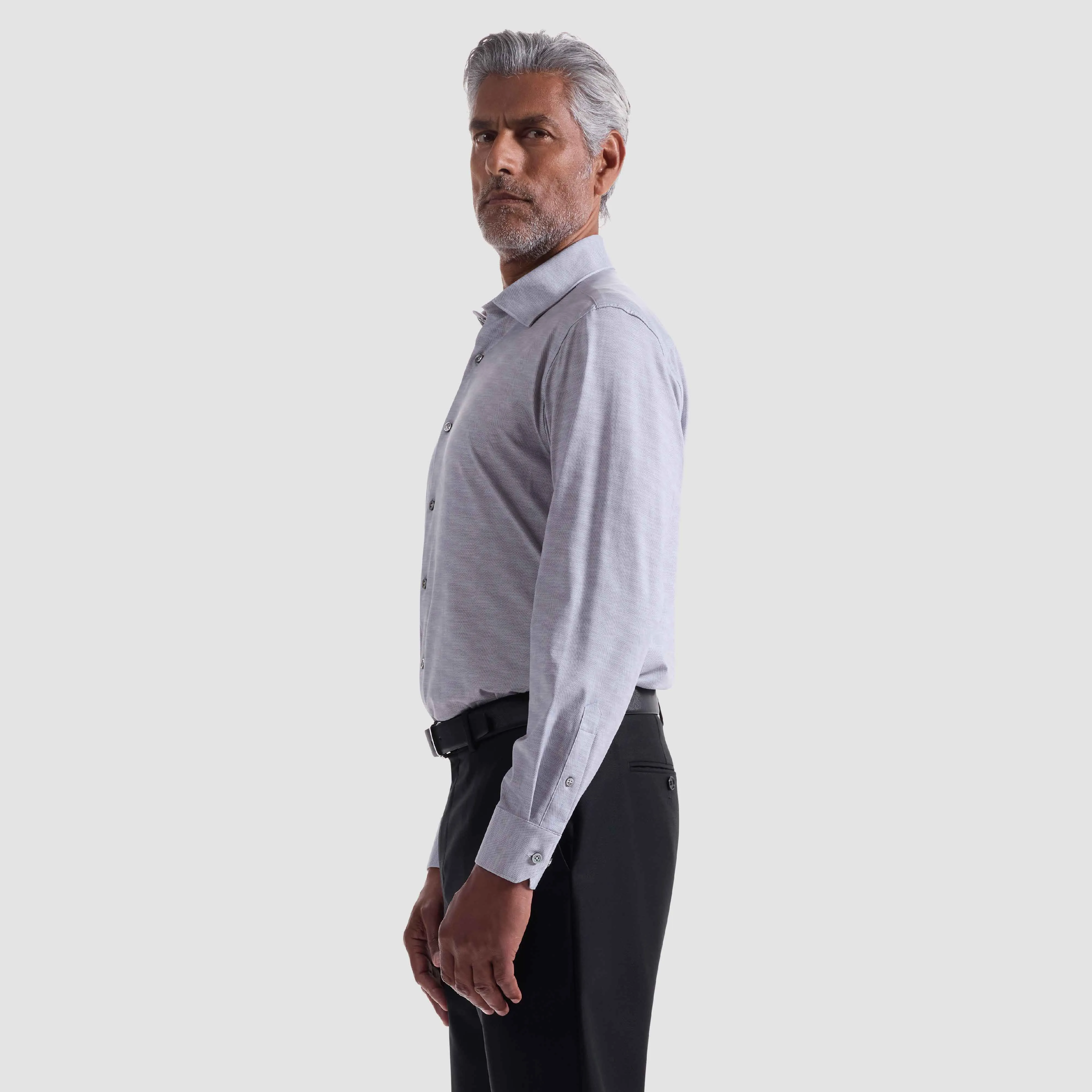 James Herringbone OoohCotton Shirt sold by Bugatchi product image thumbnail 3