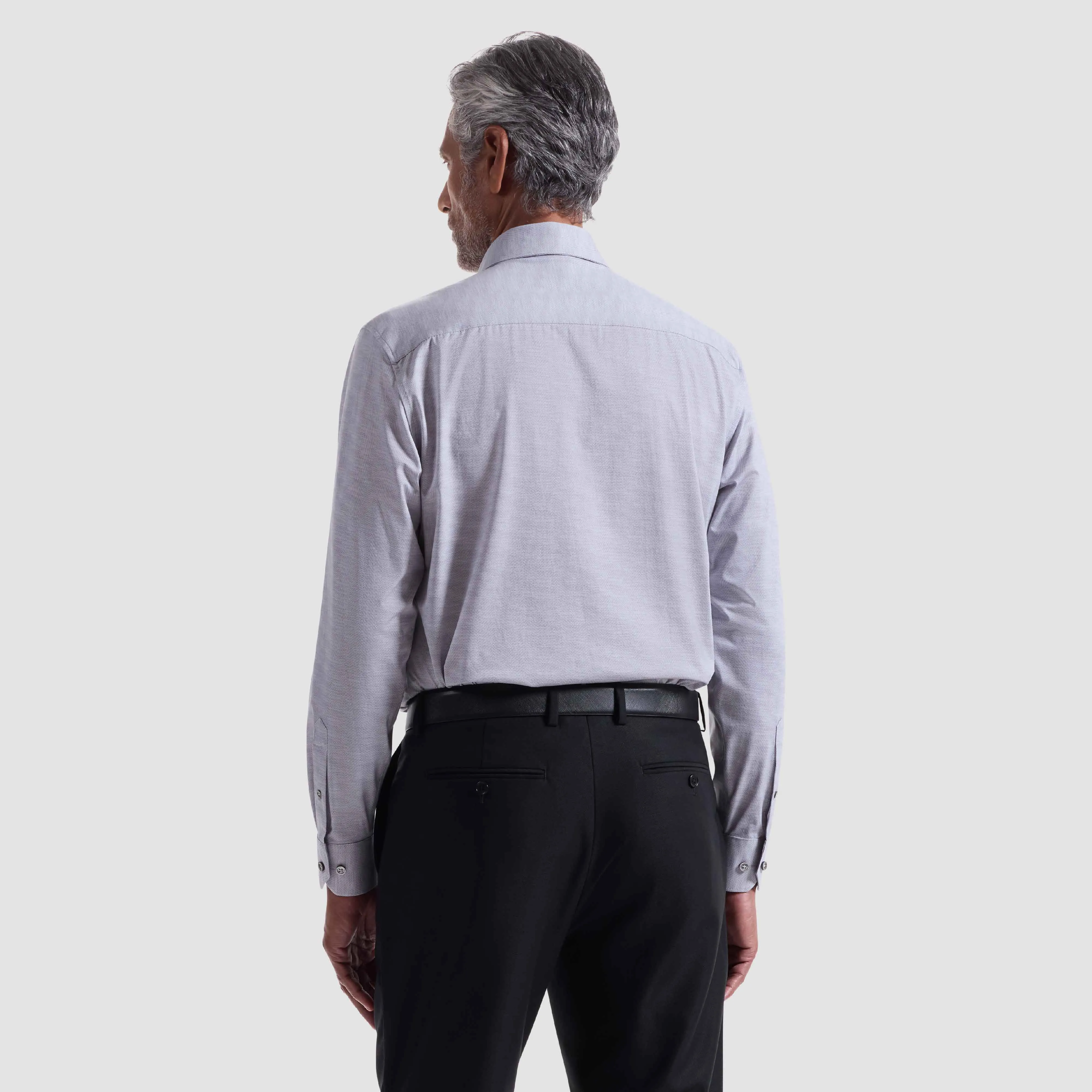 James Herringbone OoohCotton Shirt sold by Bugatchi product image thumbnail 4