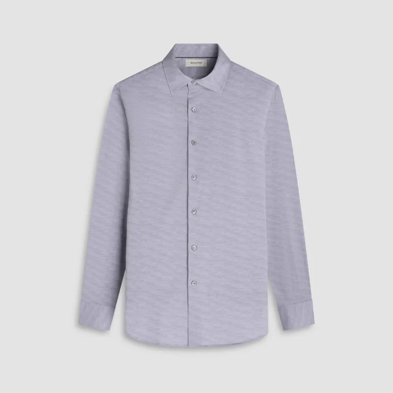 James Herringbone OoohCotton Shirt sold by Bugatchi