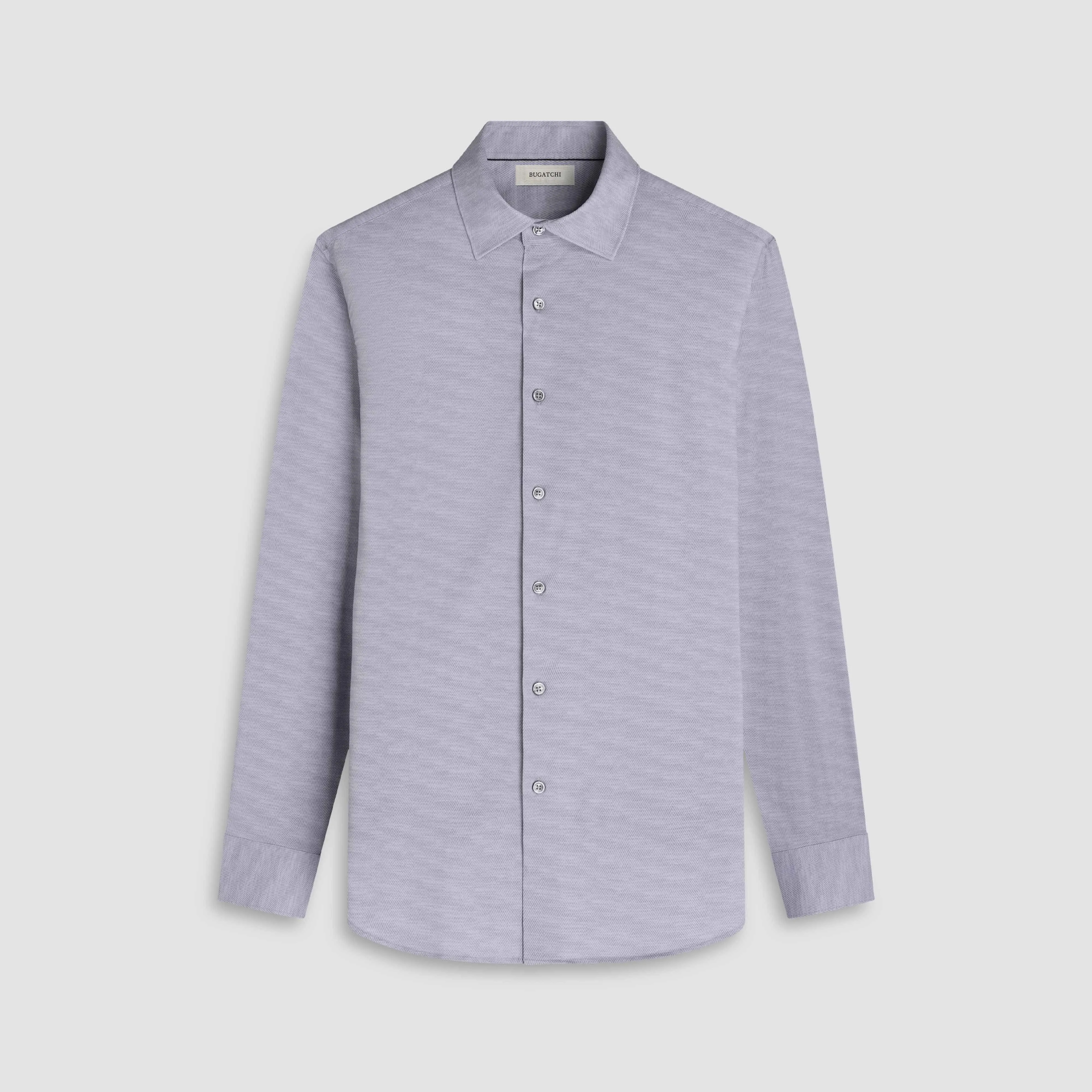 James Herringbone OoohCotton Shirt sold by Bugatchi