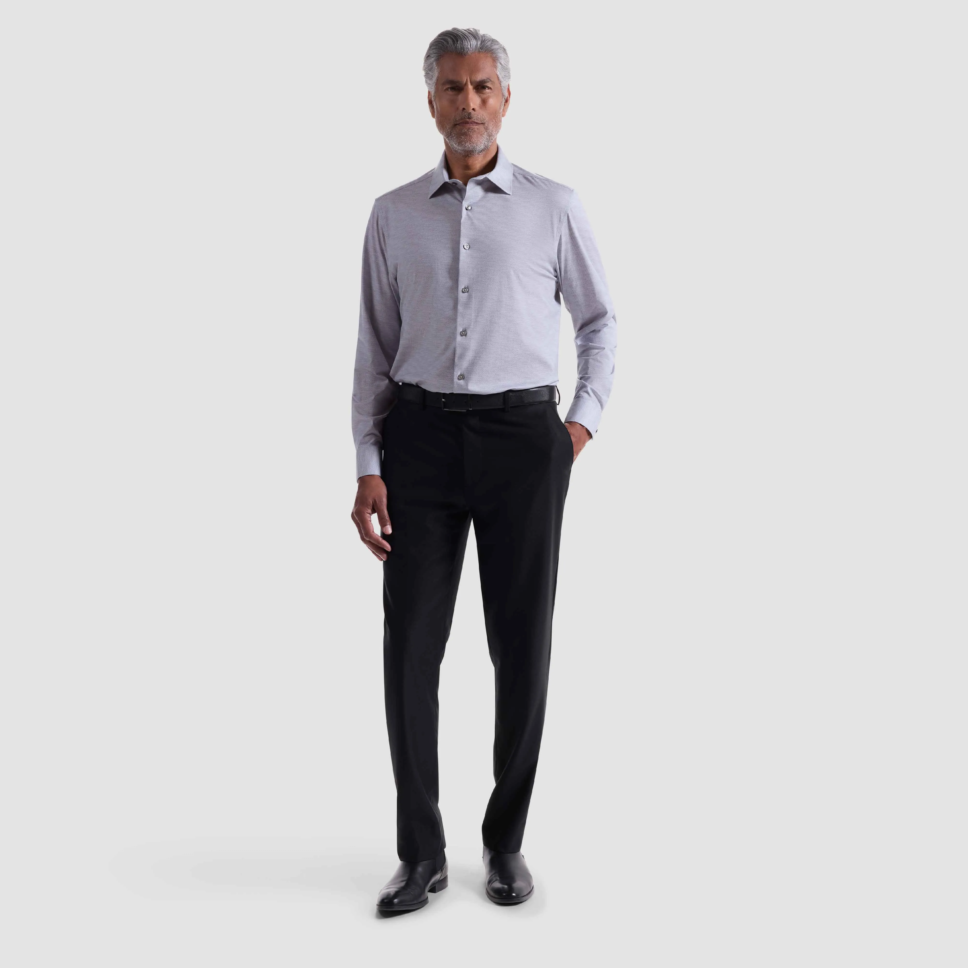 James Herringbone OoohCotton Shirt sold by Bugatchi product image thumbnail 5