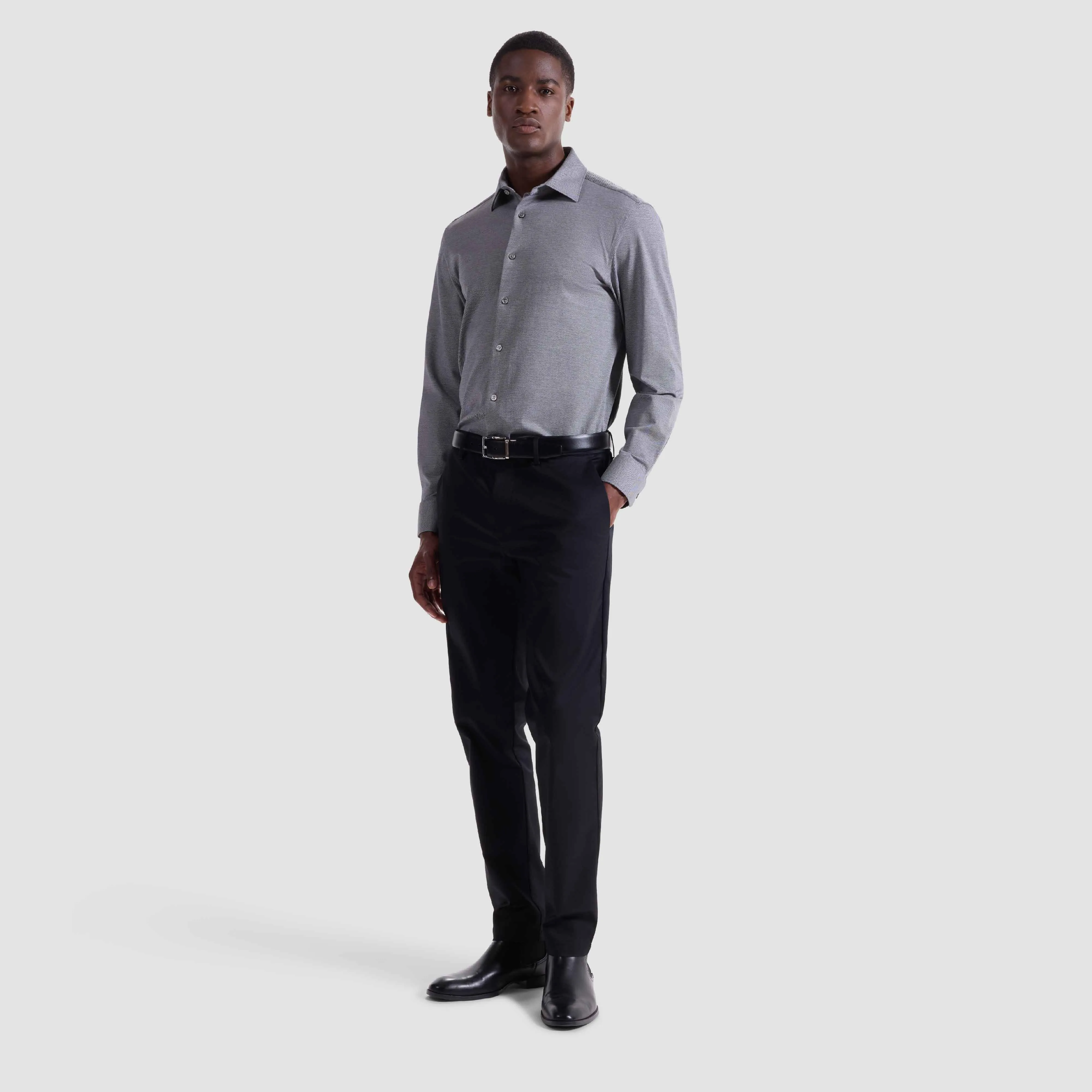 James Solid Twill OoohCotton Shirt sold by Bugatchi product image thumbnail 5