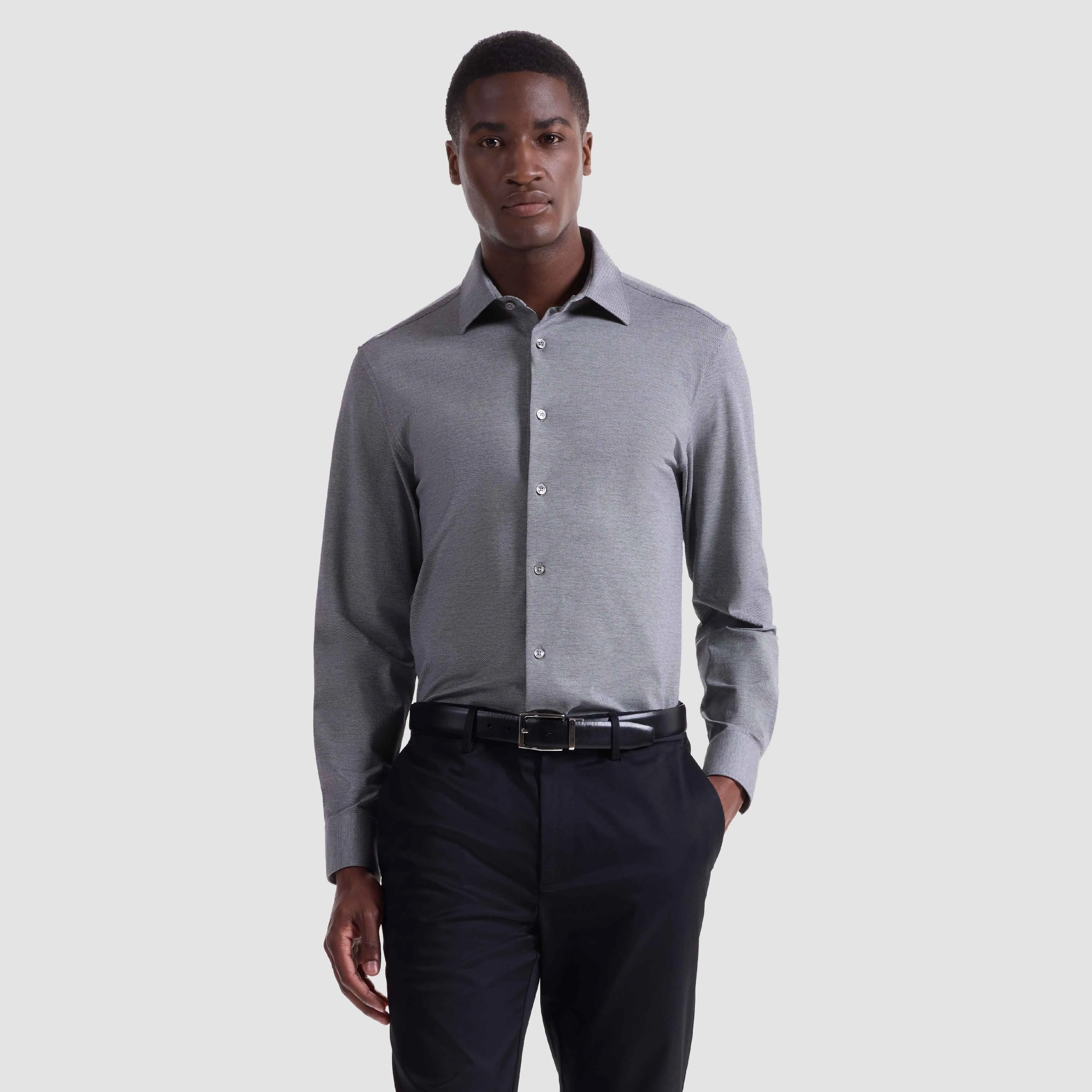 James Solid Twill OoohCotton Shirt sold by Bugatchi product image thumbnail 2