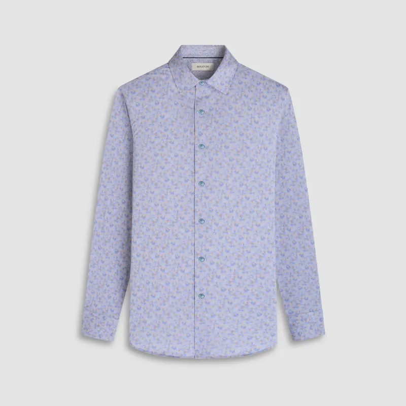Jimmy Double-Sided Geometric & Leaf Print OoohCotton Shirt sold by Bugatchi