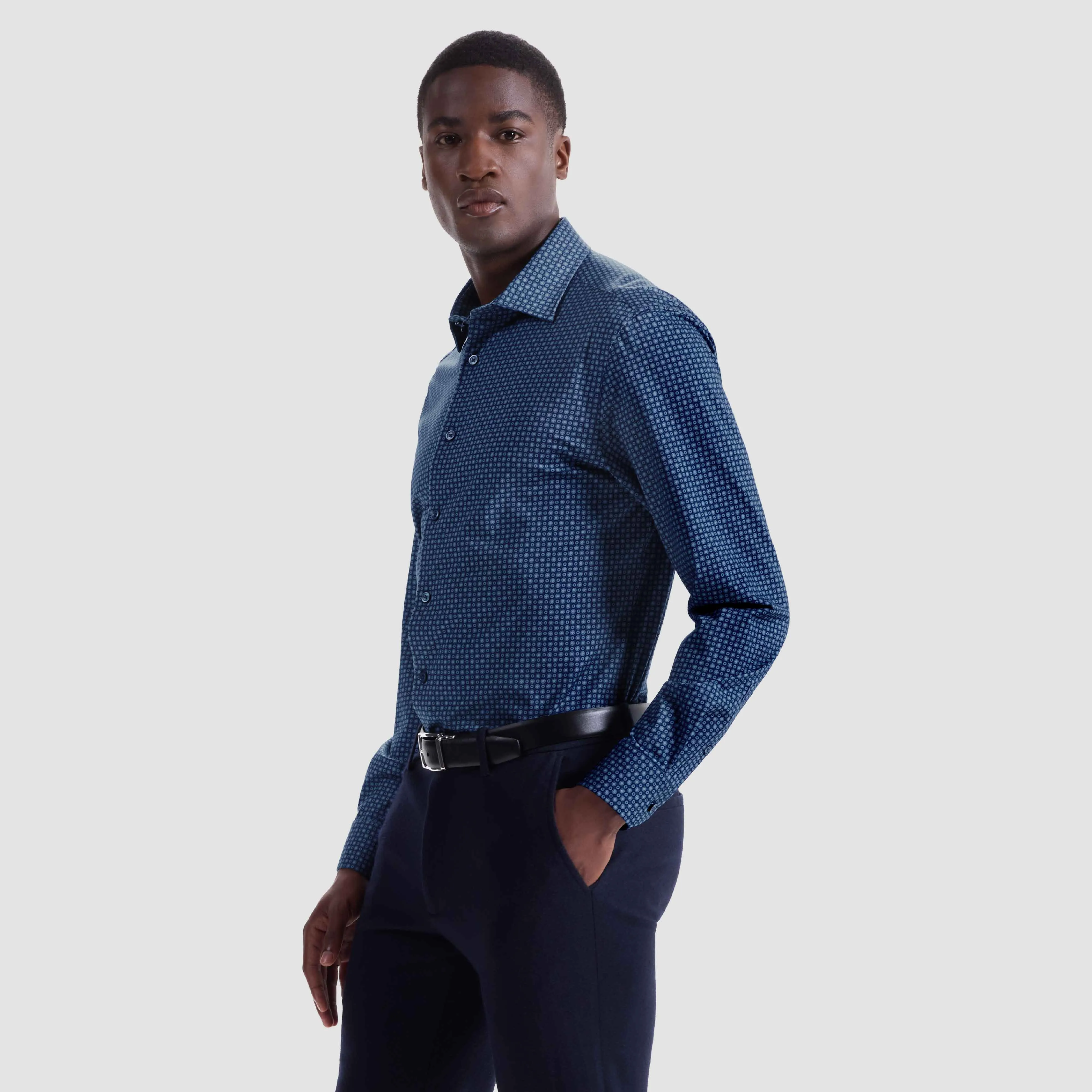 James Geometric OoohCotton Shirt sold by Bugatchi product image thumbnail 3