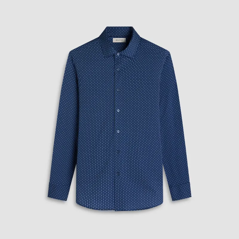 James Geometric OoohCotton Shirt sold by Bugatchi