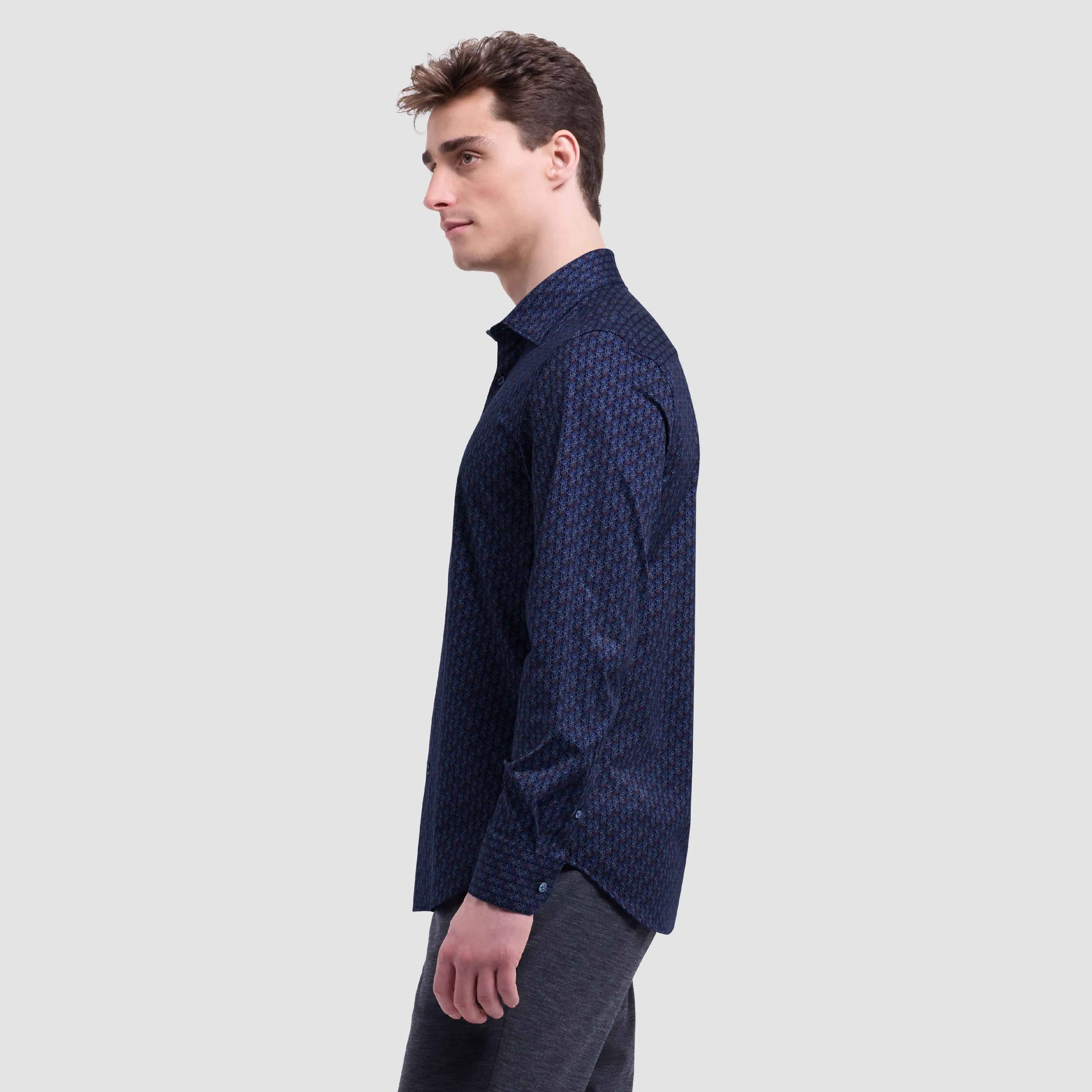 James Geometric OoohCotton Shirt sold by Bugatchi product image thumbnail 3