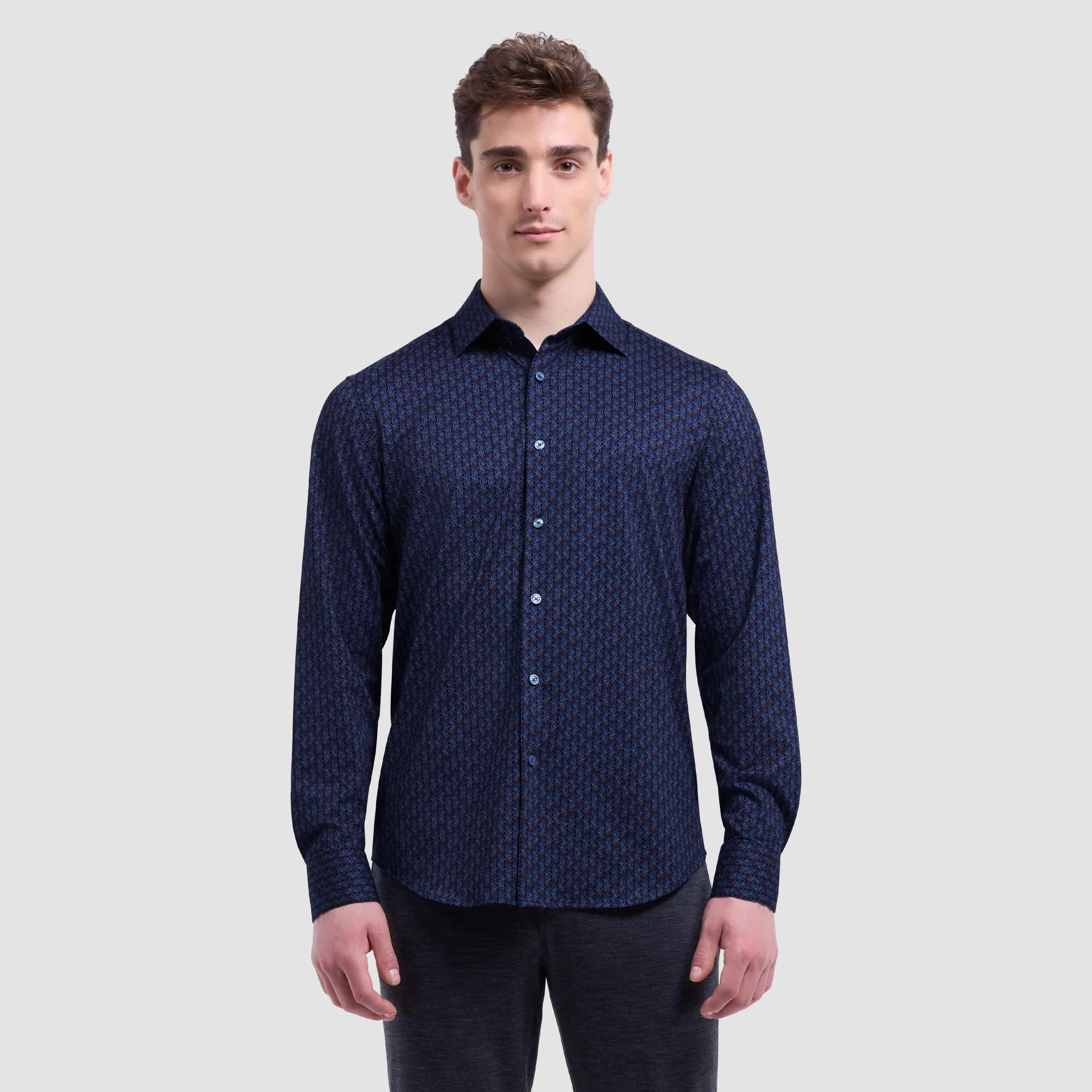 James Geometric OoohCotton Shirt sold by Bugatchi product image thumbnail 2