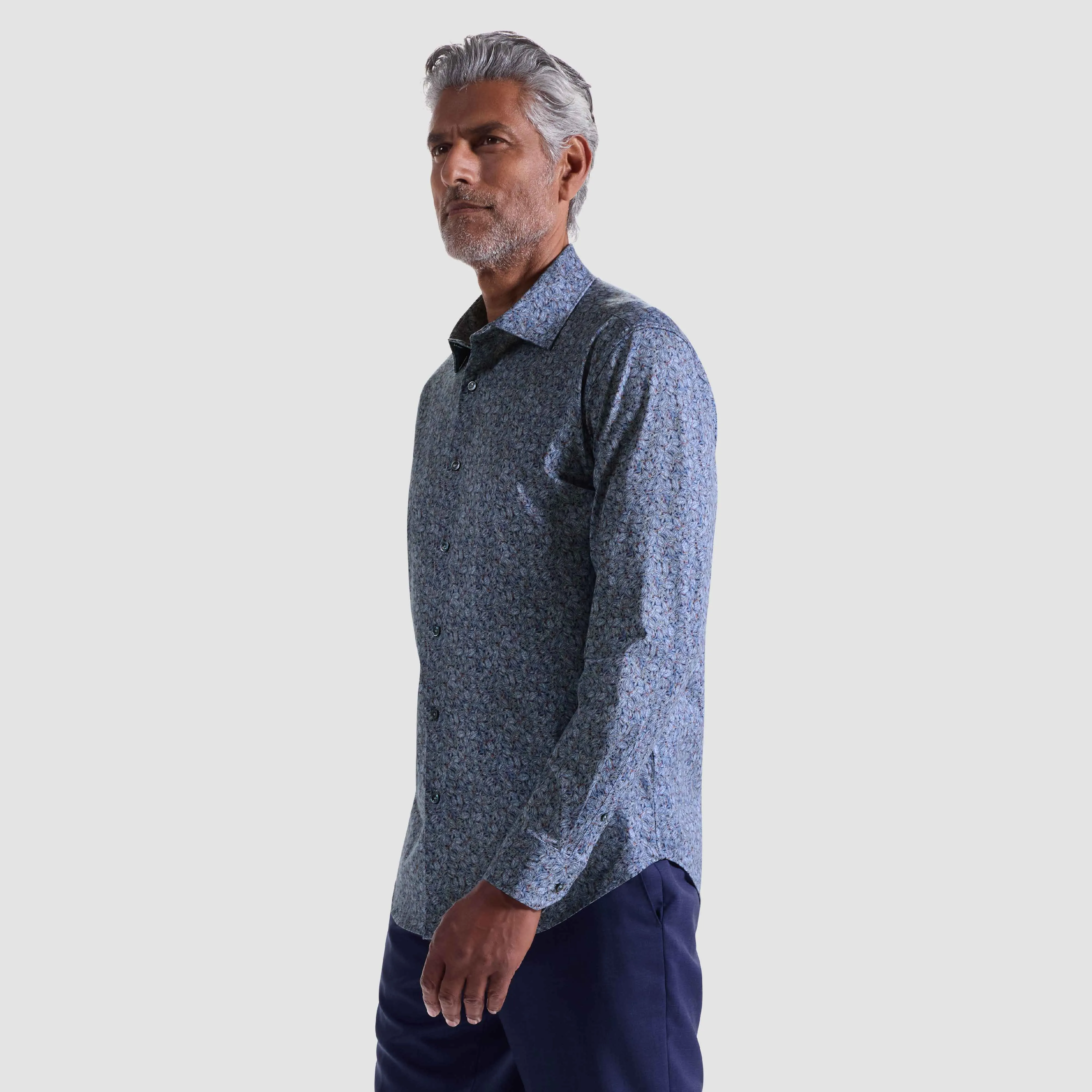 James Leaf Print OoohCotton Shirt sold by Bugatchi product image thumbnail 3