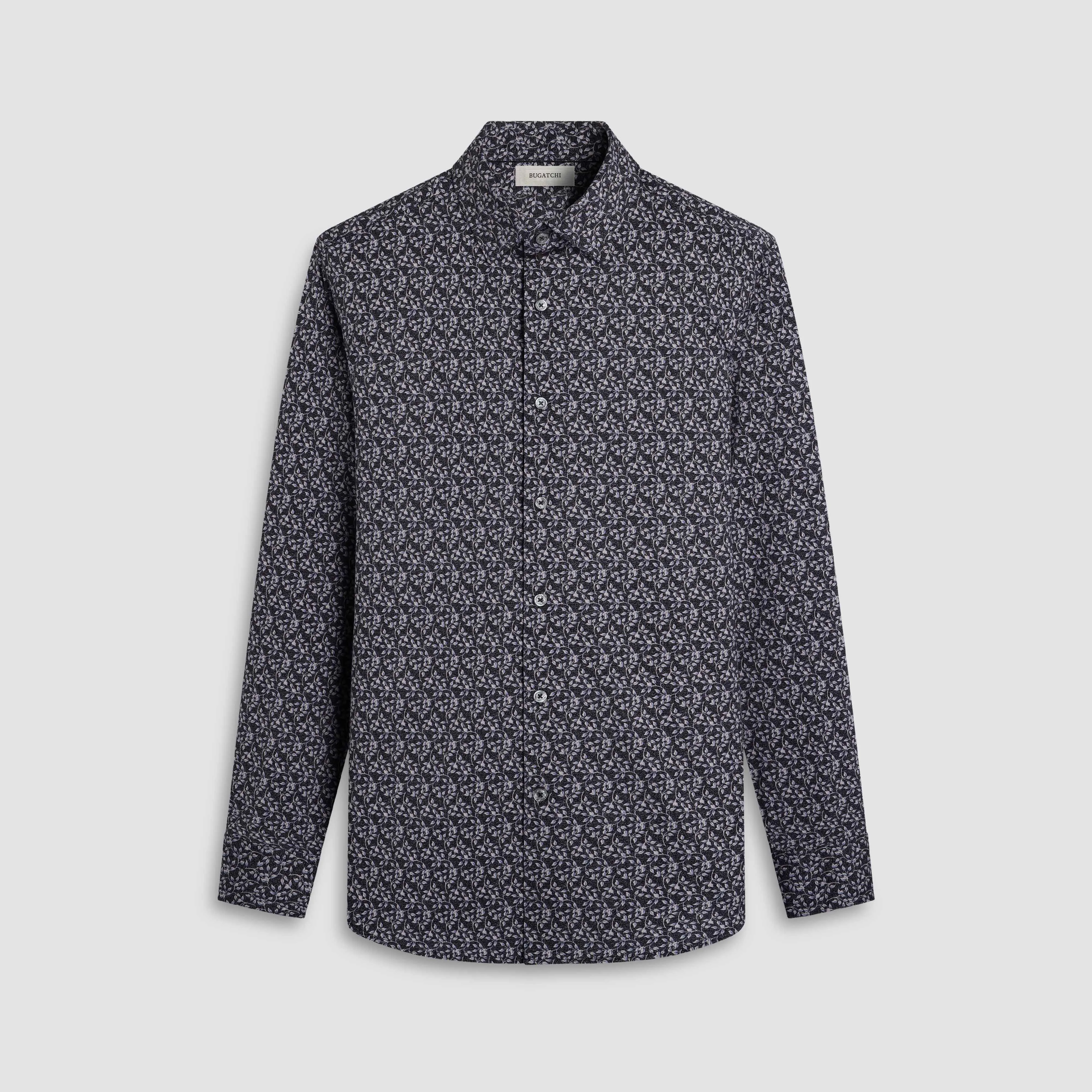 James Leaf Print OoohCotton Shirt sold by Bugatchi