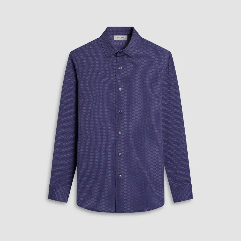 James Basketweave OoohCotton Shirt sold by Bugatchi
