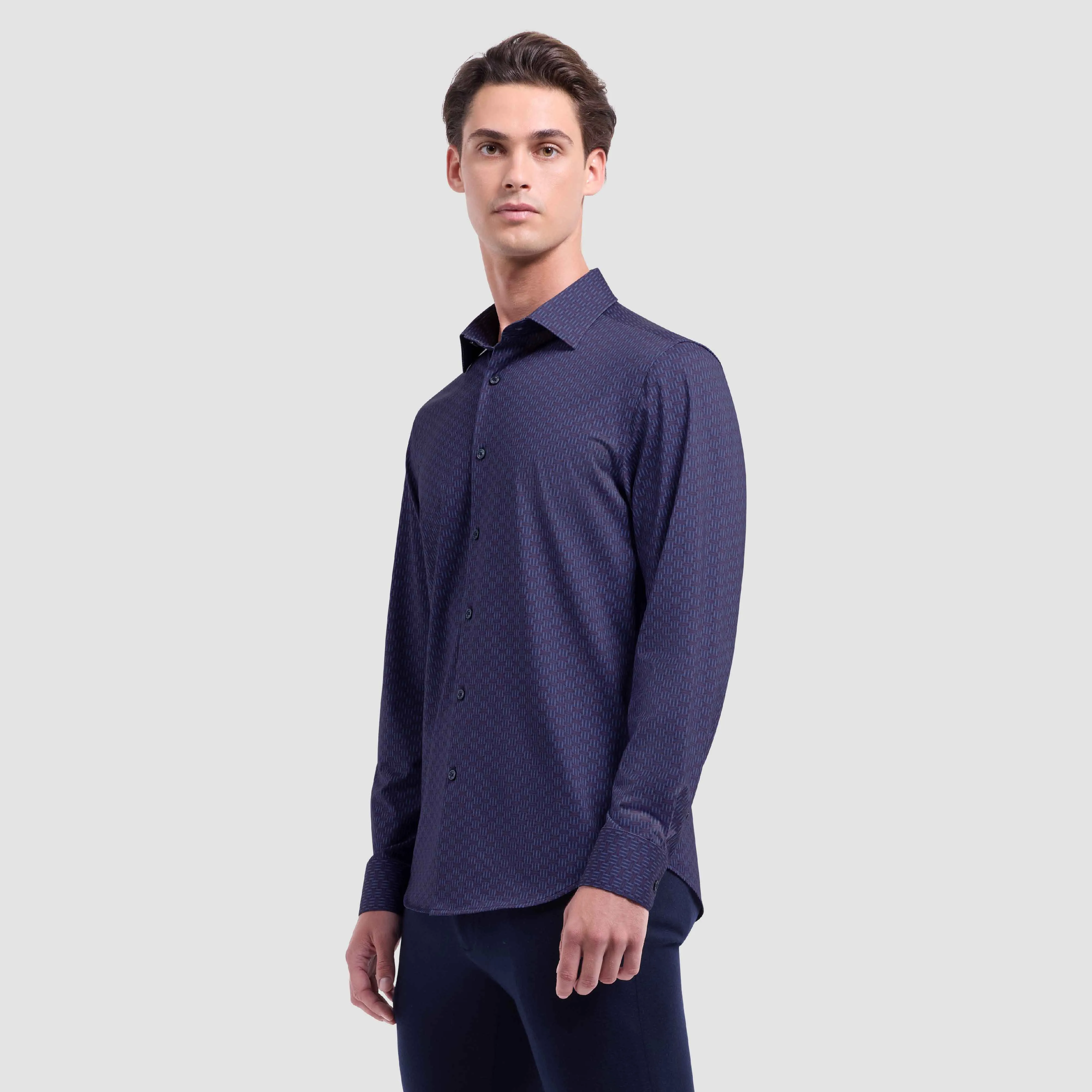 James Basketweave OoohCotton Shirt sold by Bugatchi product image thumbnail 3