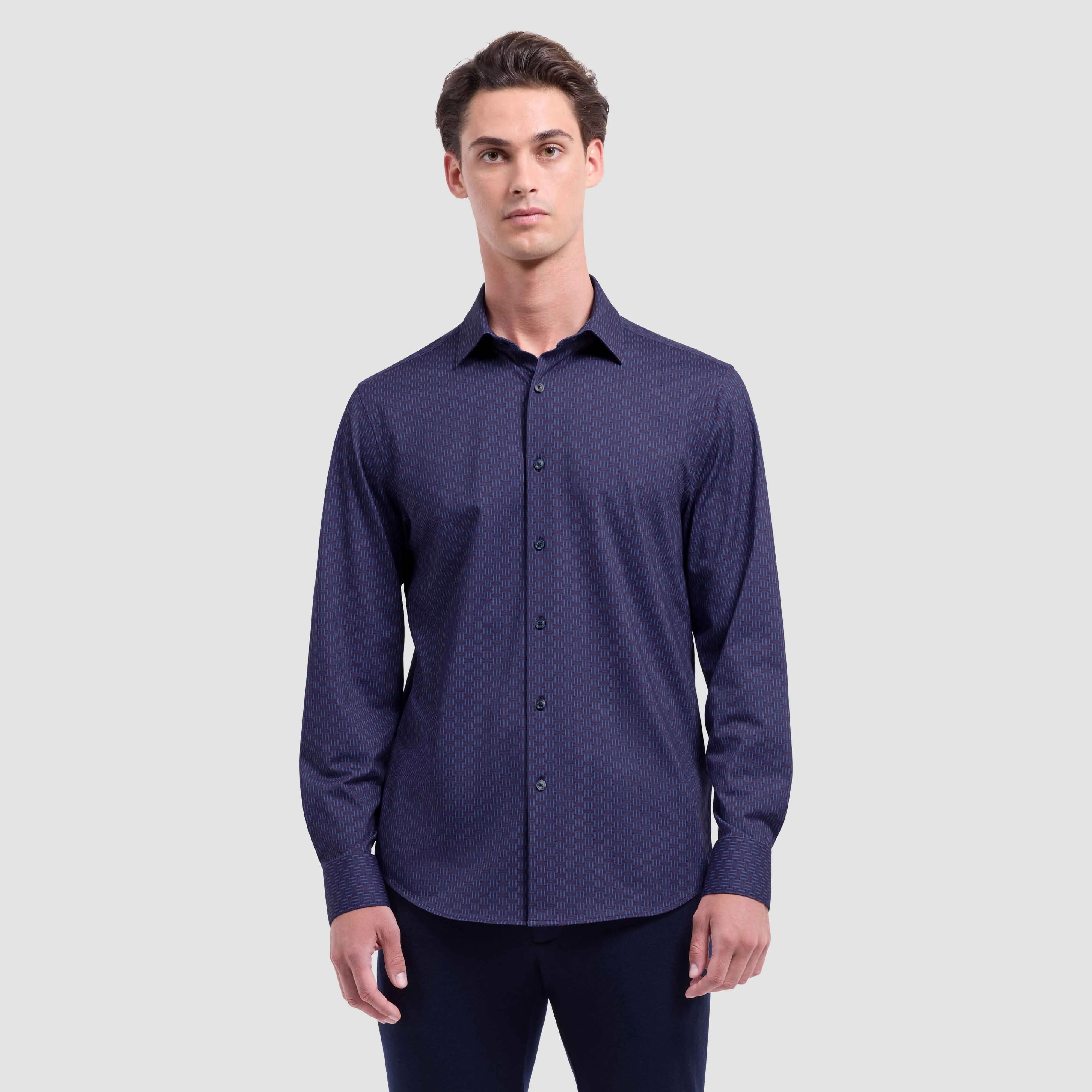 James Basketweave OoohCotton Shirt sold by Bugatchi product image thumbnail 2