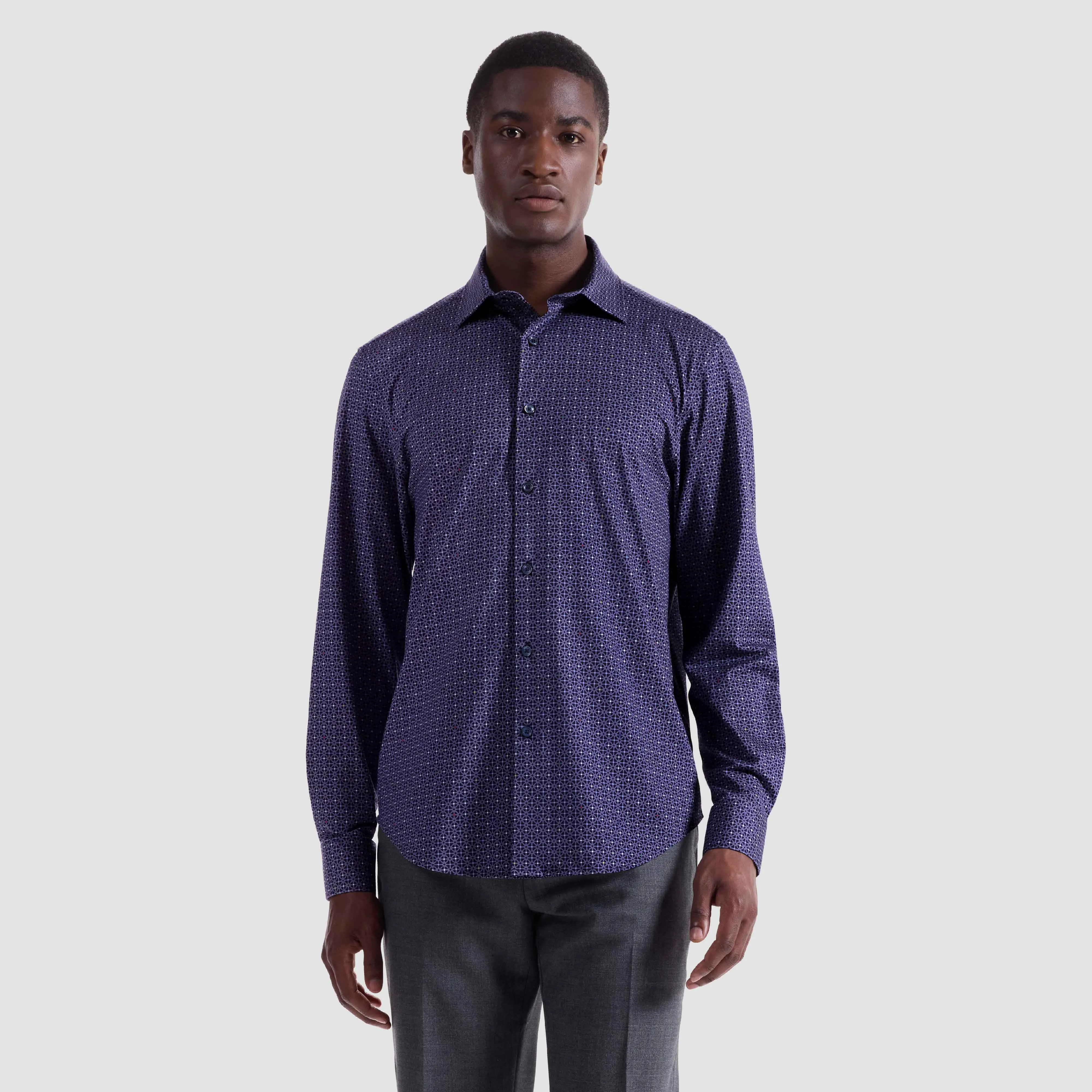James Geometric OoohCotton Shirt sold by Bugatchi product image thumbnail 2