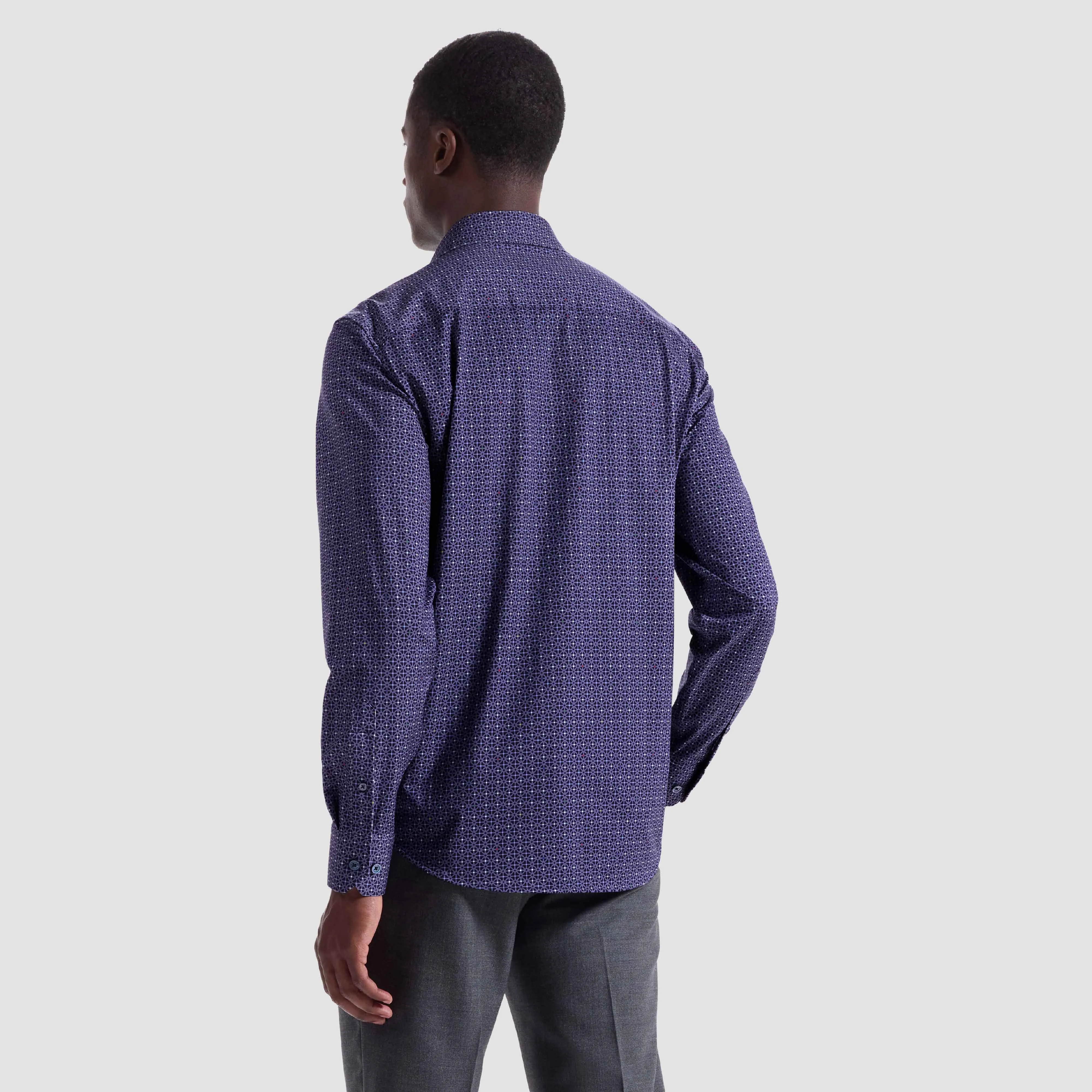 James Geometric OoohCotton Shirt sold by Bugatchi product image thumbnail 4
