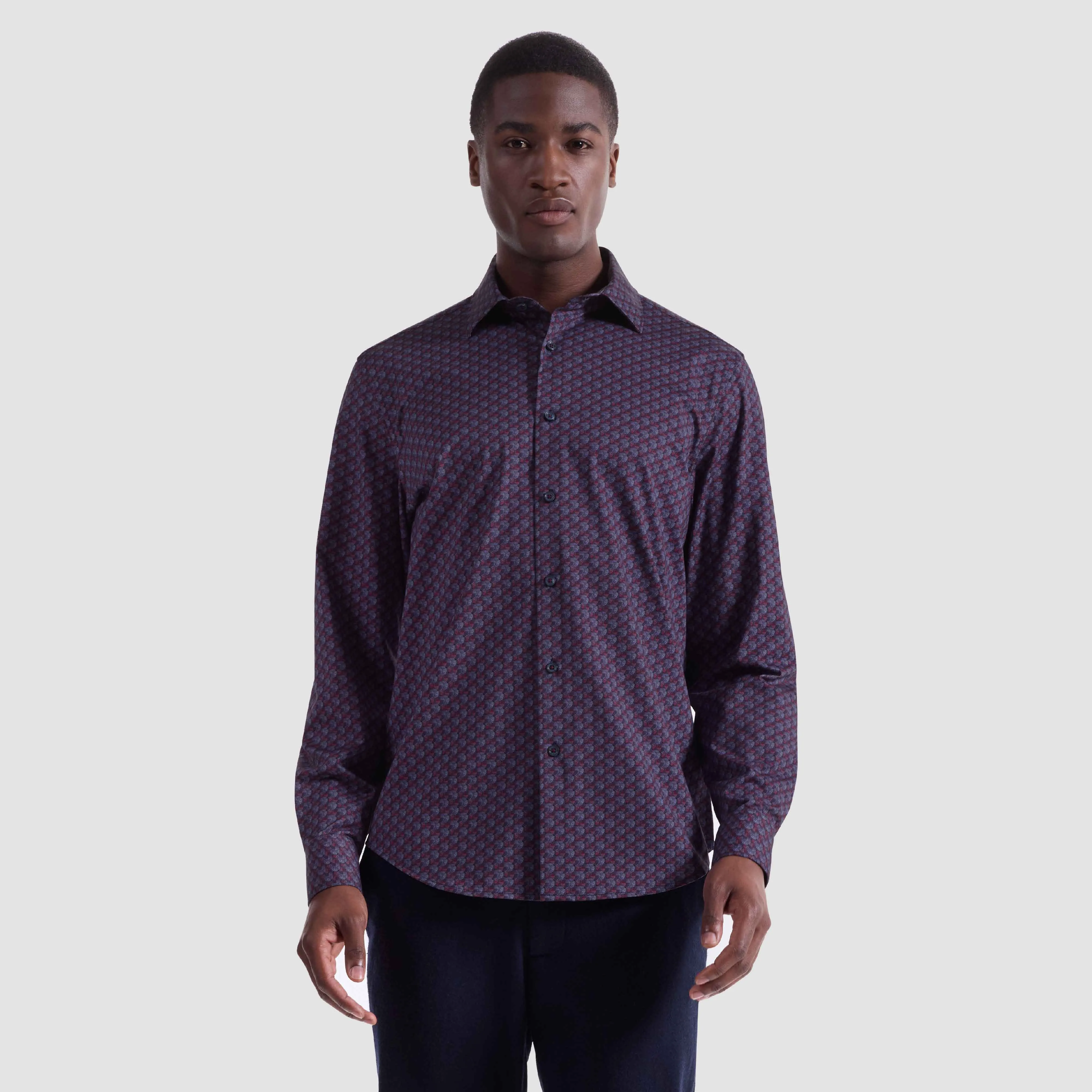 James Geometric OoohCotton Shirt sold by Bugatchi product image thumbnail 2
