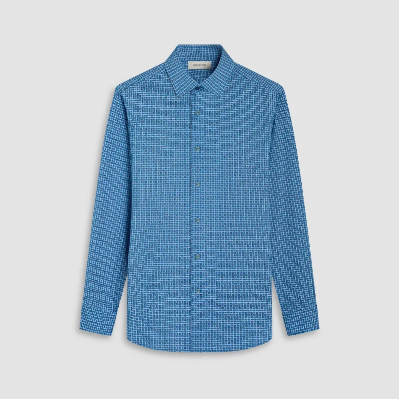 Devon Geometric OoohCotton Shirt sold by Bugatchi