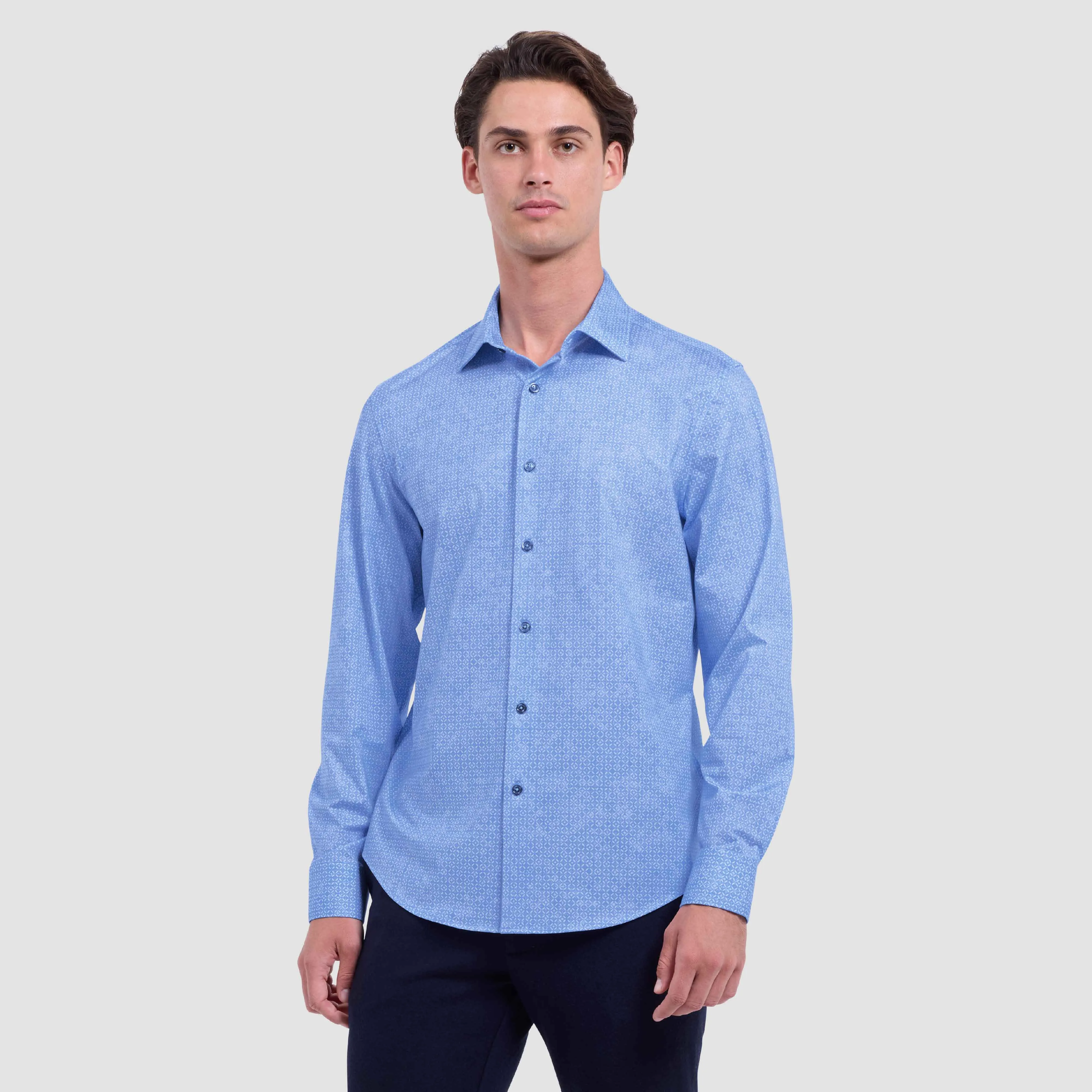 James Geometric OoohCotton Shirt sold by Bugatchi product image thumbnail 2