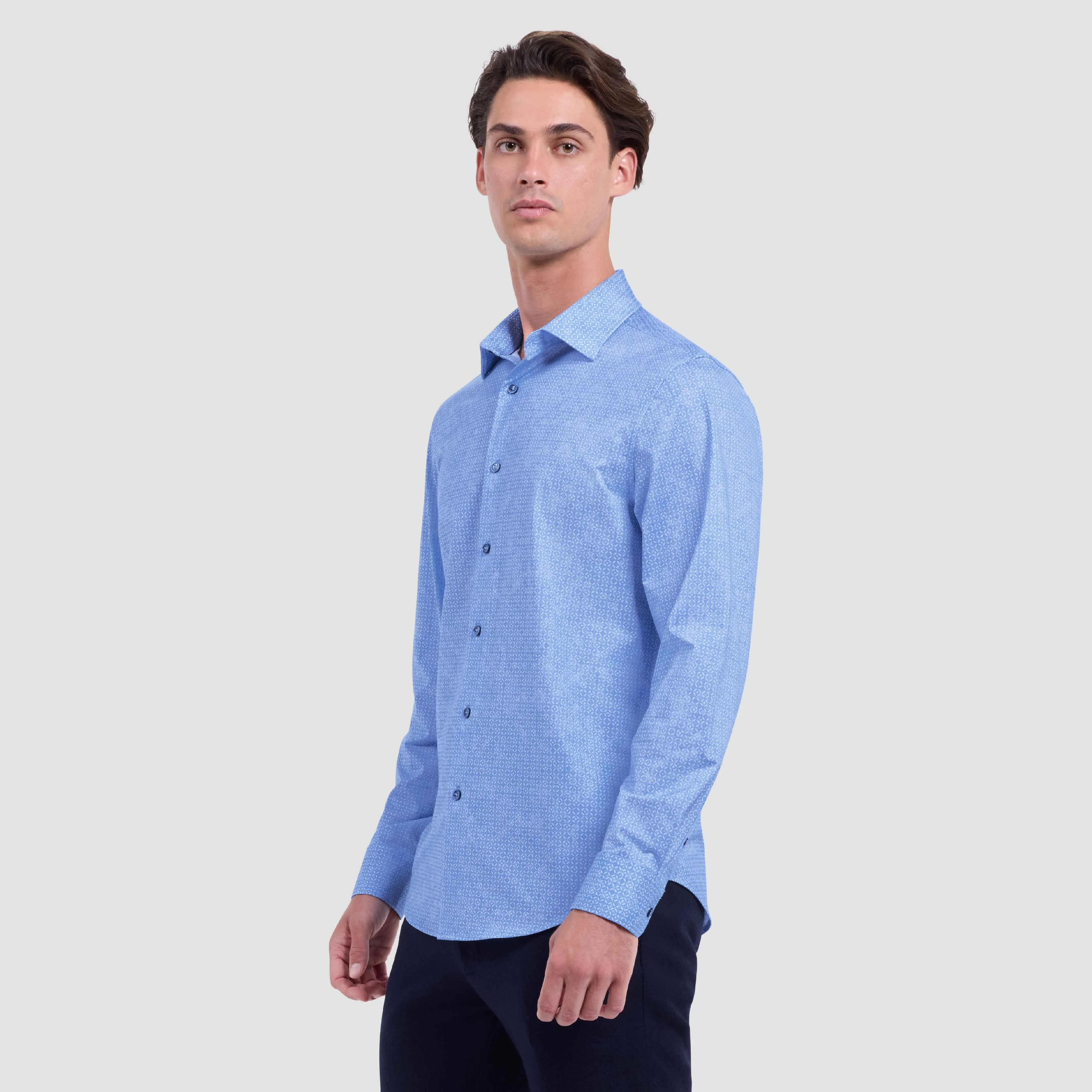 James Geometric OoohCotton Shirt sold by Bugatchi product image thumbnail 3