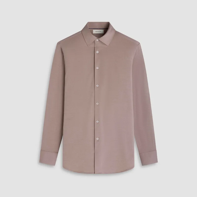 James Solid Twill OoohCotton Shirt sold by Bugatchi