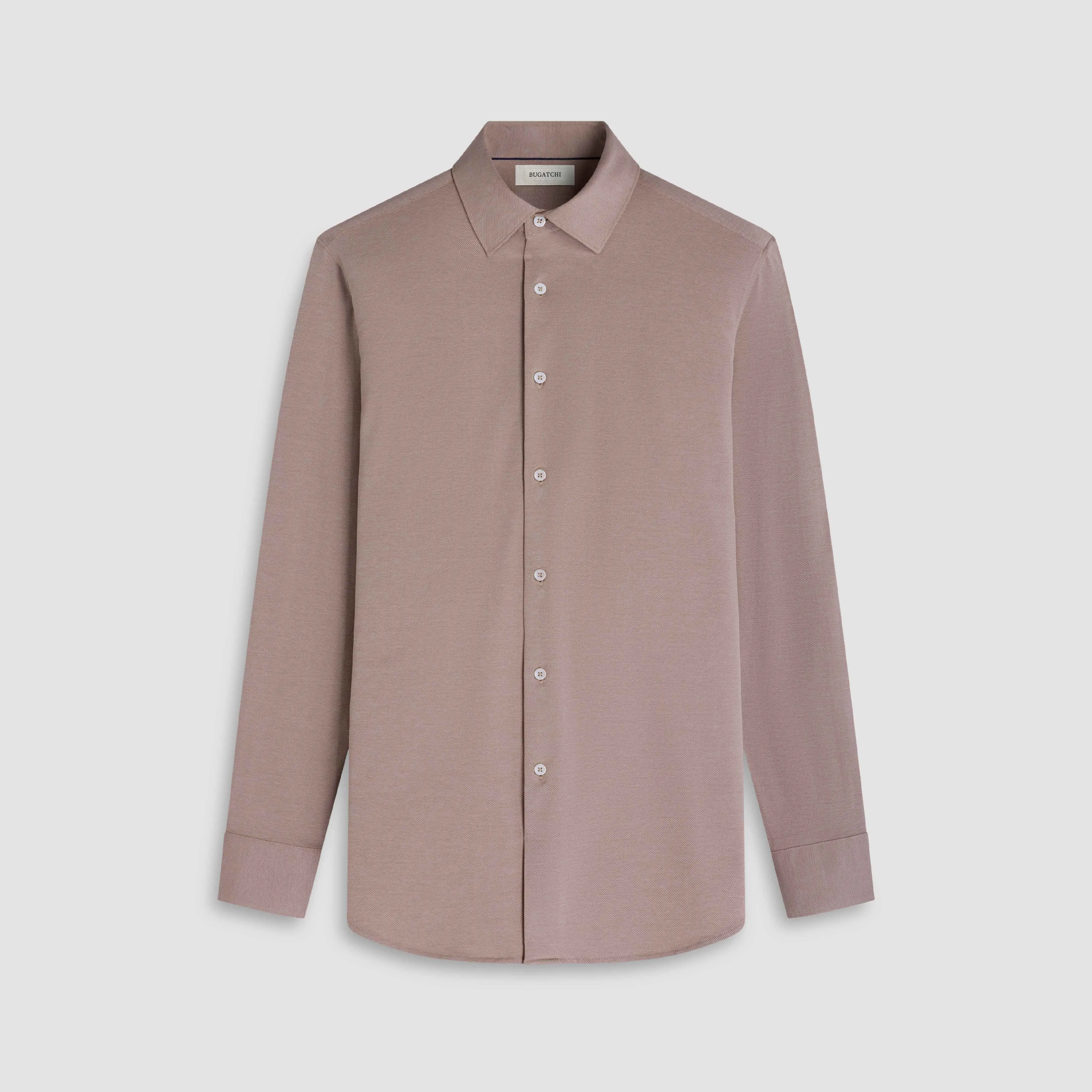 James Solid Twill OoohCotton Shirt sold by Bugatchi