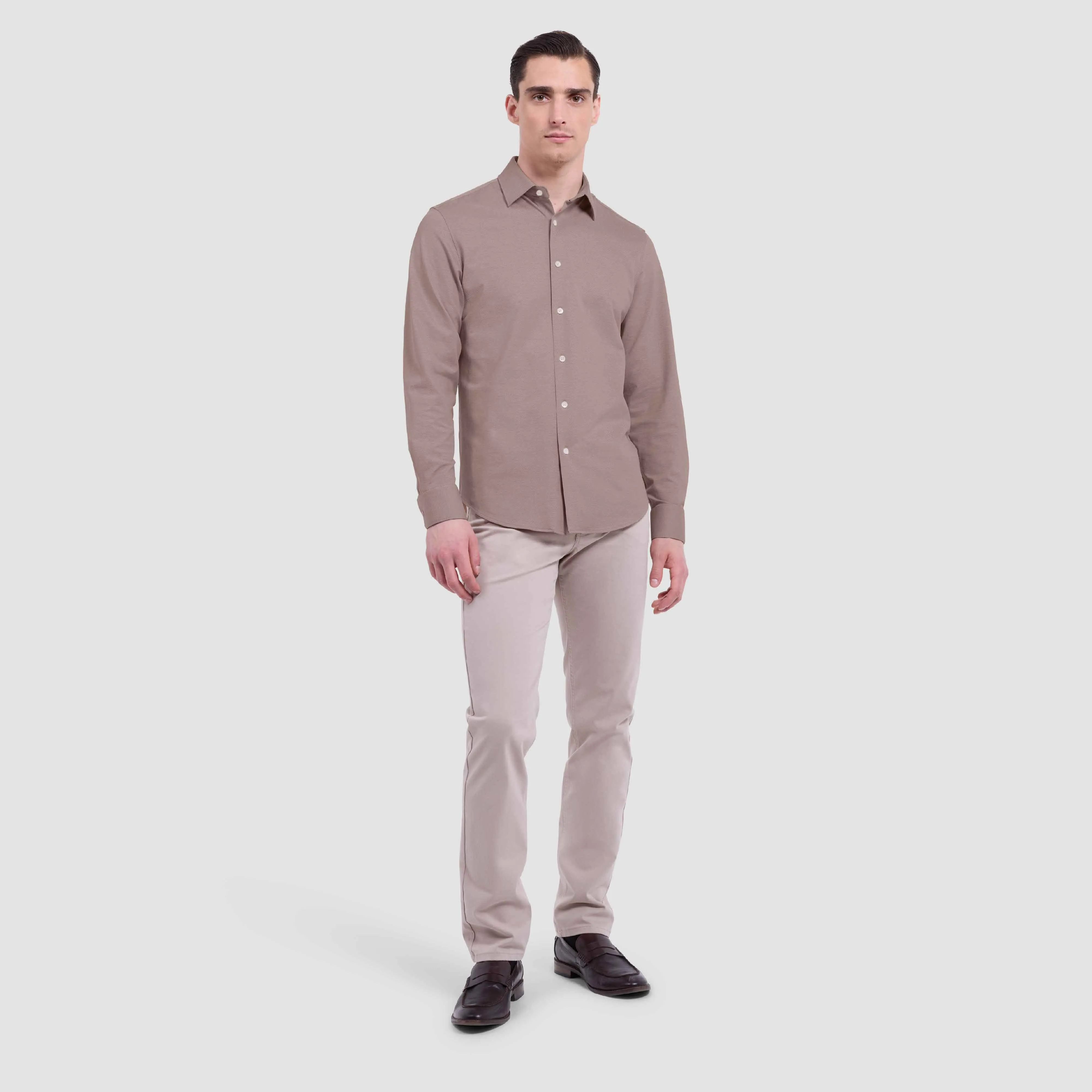 James Solid Twill OoohCotton Shirt sold by Bugatchi product image thumbnail 5