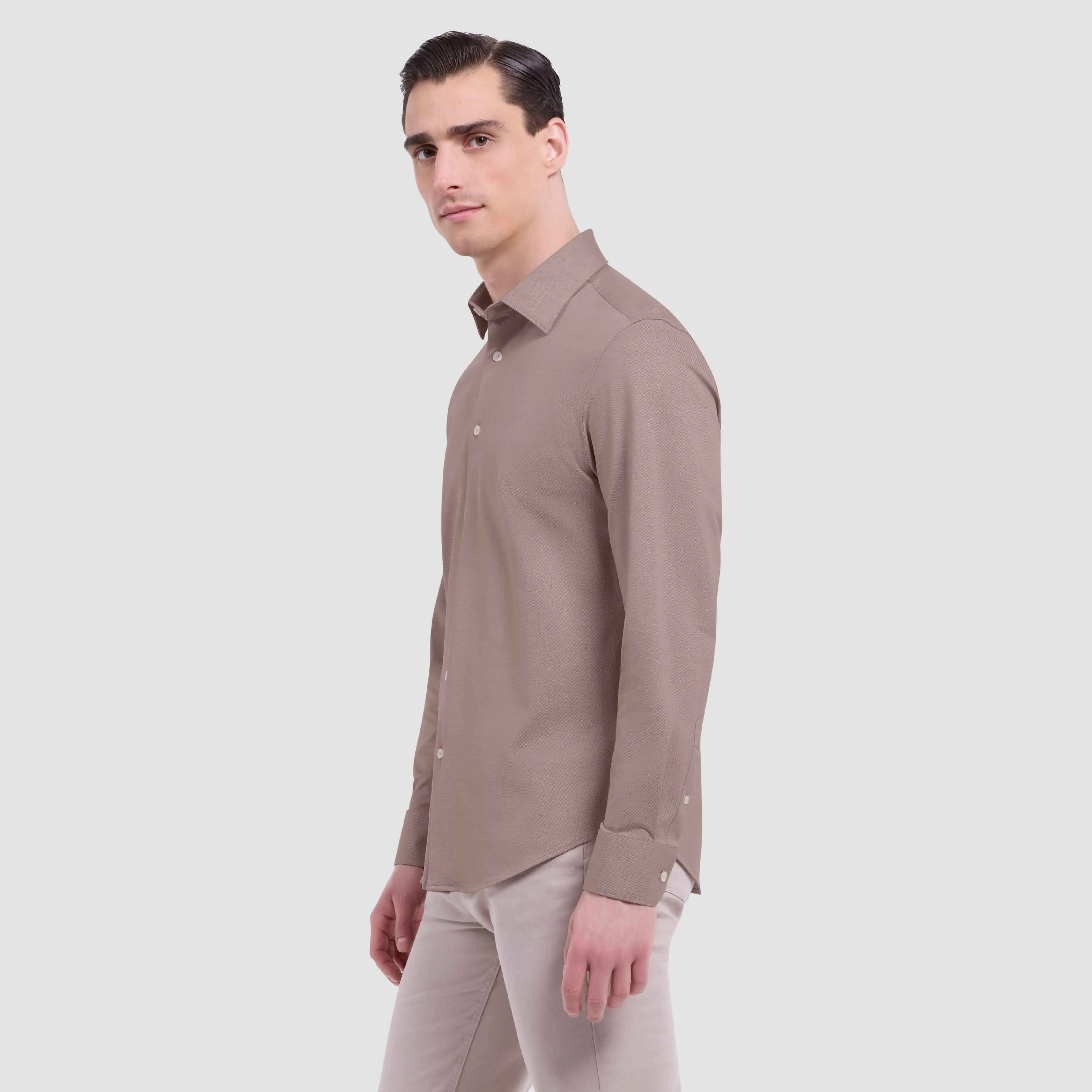 James Solid Twill OoohCotton Shirt sold by Bugatchi product image thumbnail 3