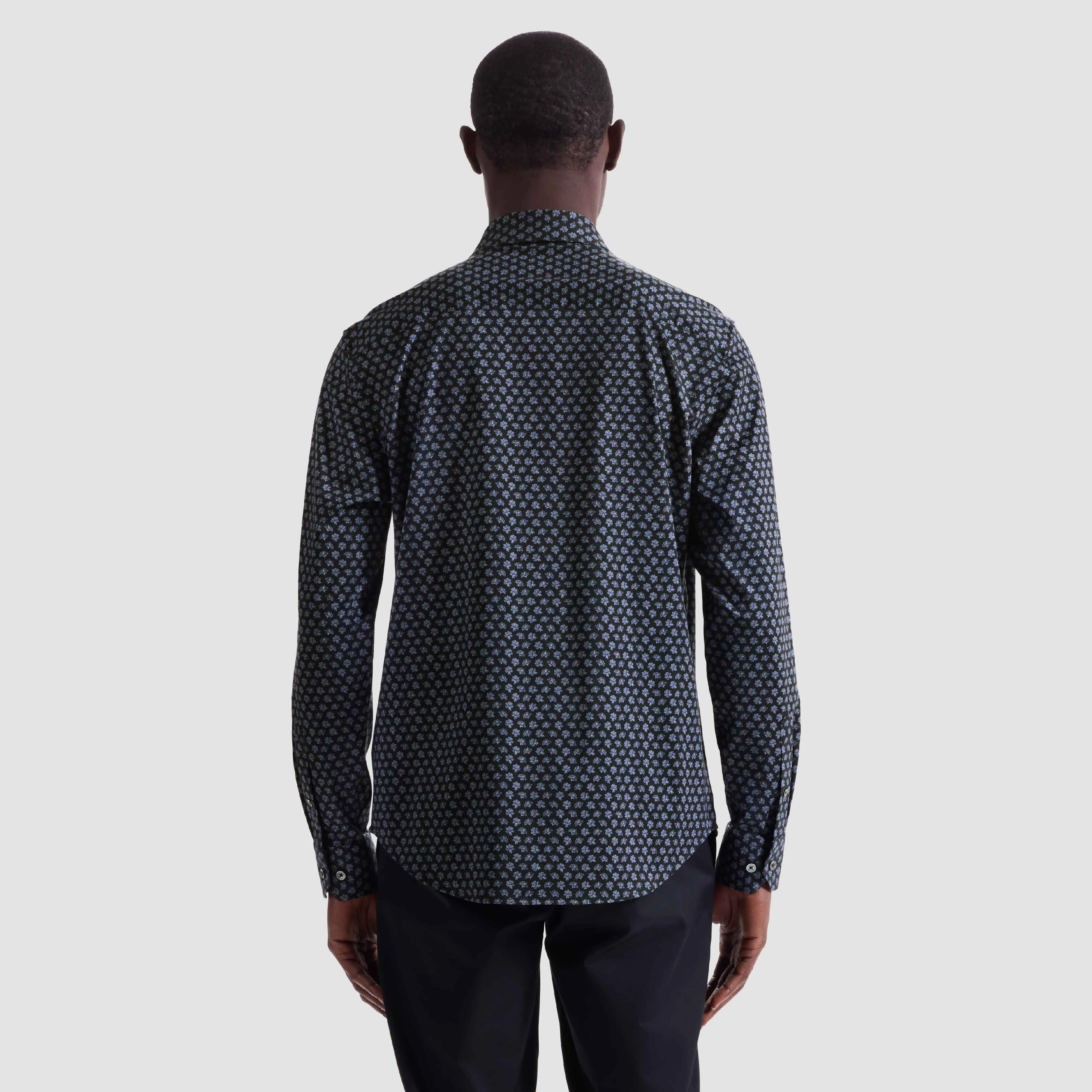 Jimmy Double-Sided Floral & Chevron OoohCotton Shirt sold by Bugatchi product image thumbnail 4