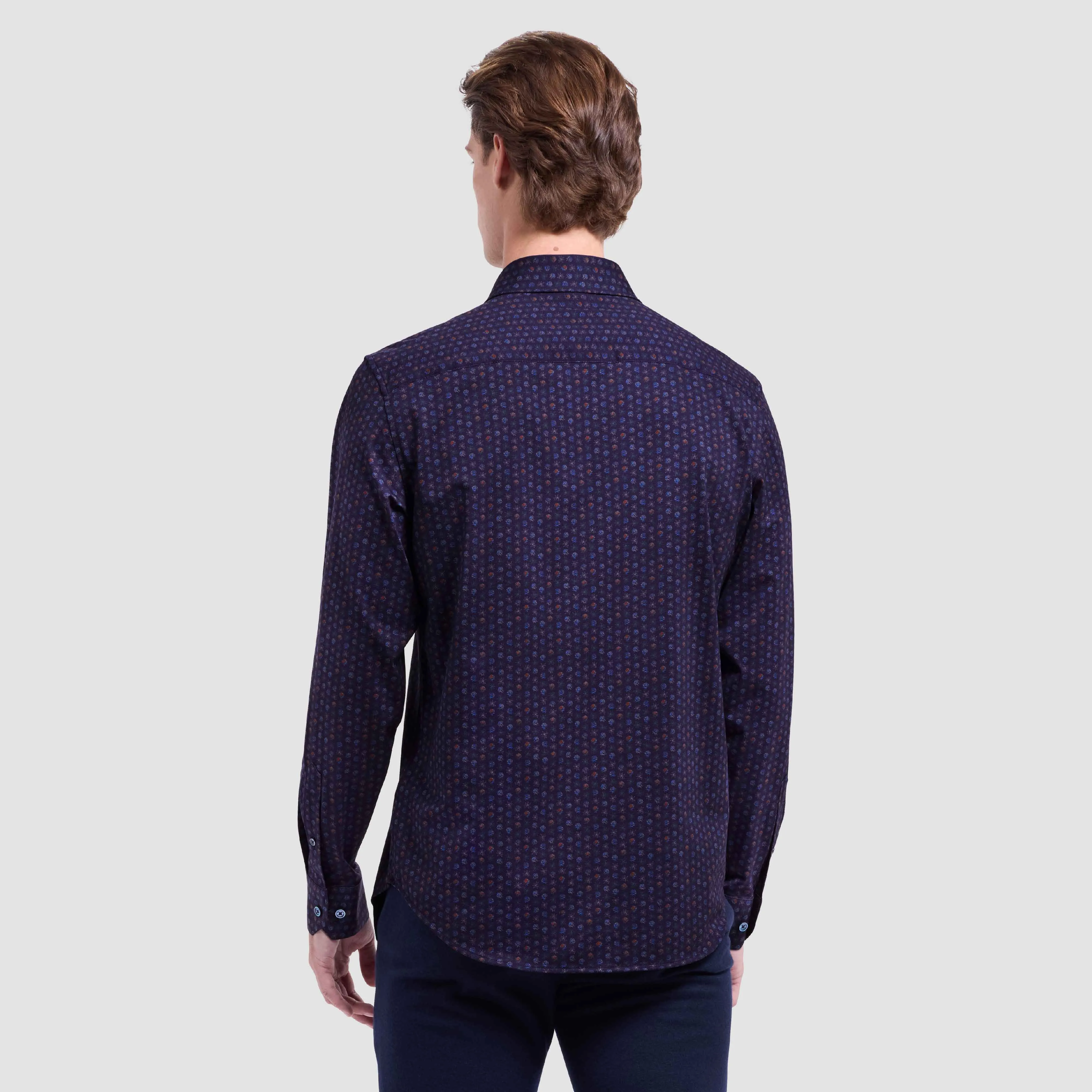 Jimmy Double-Sided Floral & Solid OoohCotton Shirt sold by Bugatchi product image thumbnail 4